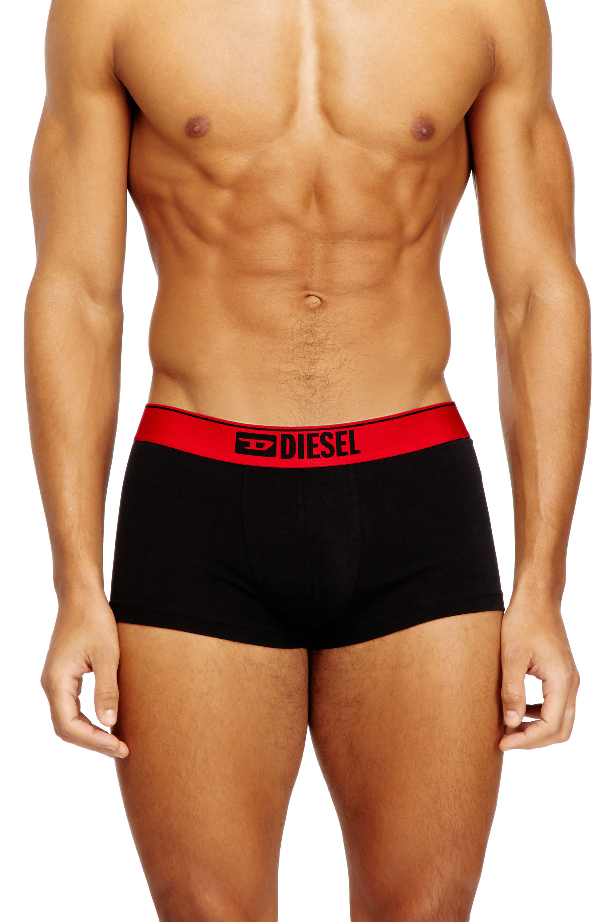 Diesel - UMBX-DAMIENTHREEPACK, Herren Dreierpack Boxershorts mit Allover-Pferdeprint in Schwarz/ Rot - 3