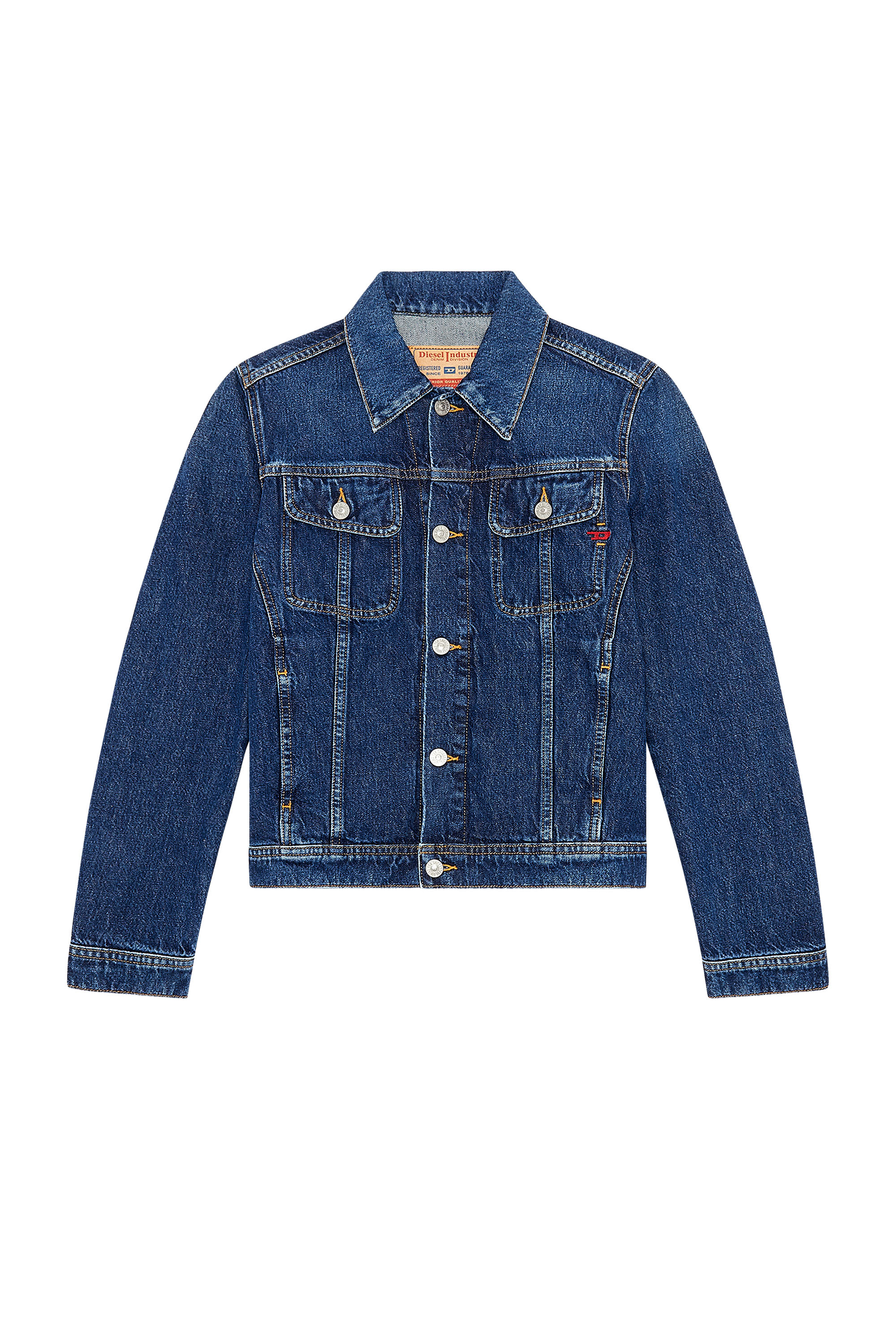 Diesel - DE-BONNY, Damen Truckerjacke aus Denim in Dunkelblau - 3