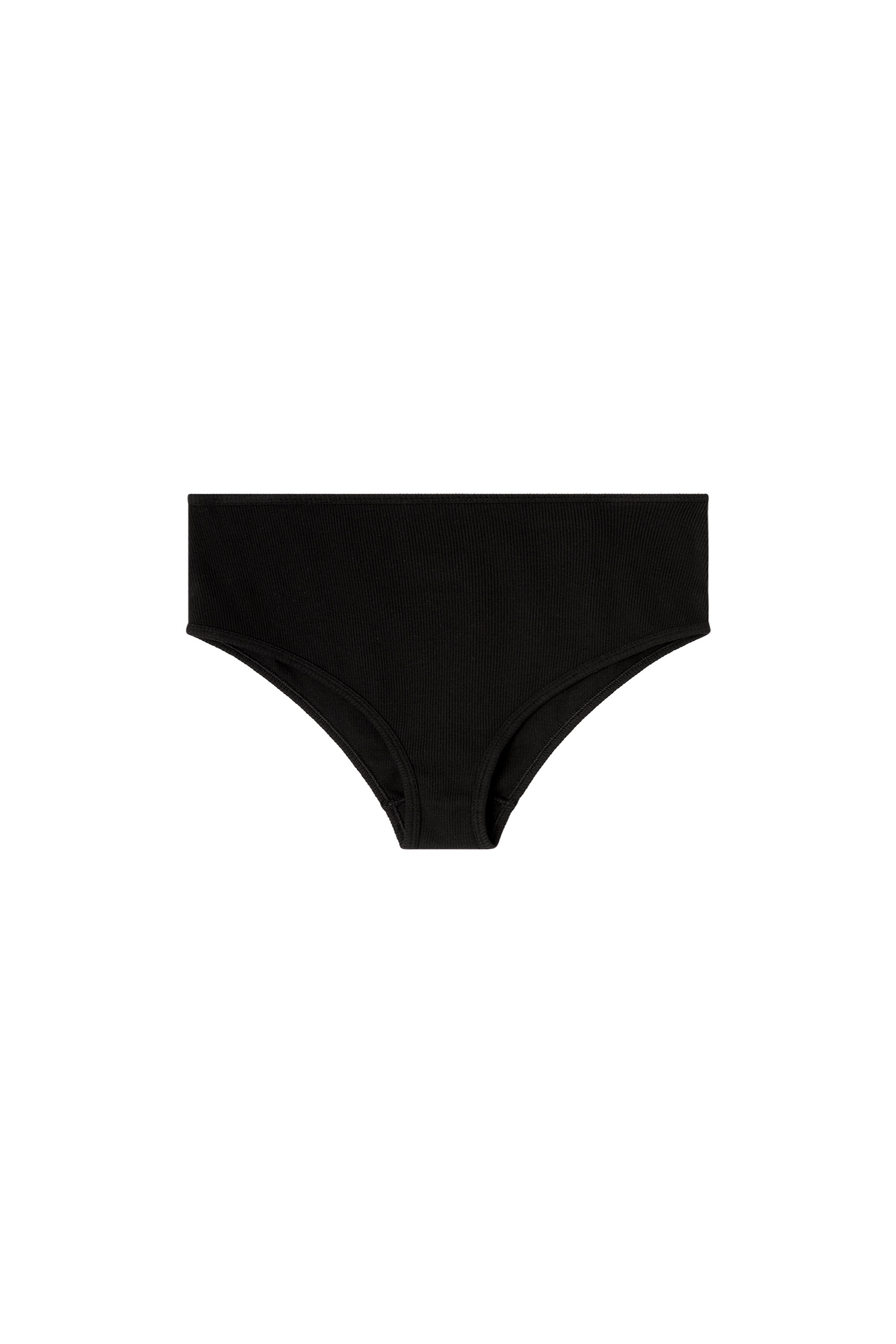 Diesel - CHARLI-DNM, Damen H&uuml;ftslip aus Stretch-Baumwolle mit hohem Bund in Schwarz - 3