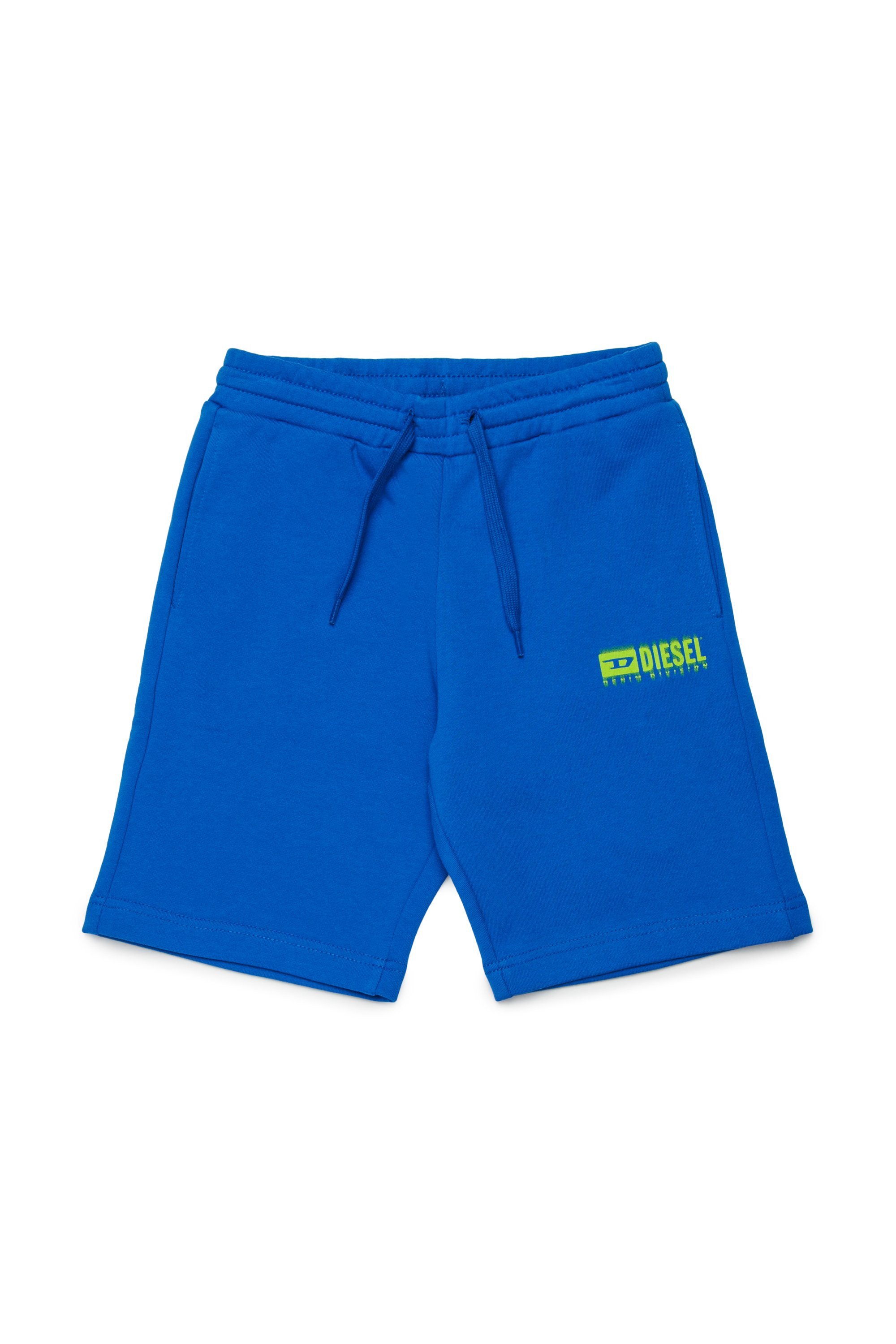 Diesel - PBASESHORT, Herren Sweatshorts mit Dégradé-Logo in Blau - 1