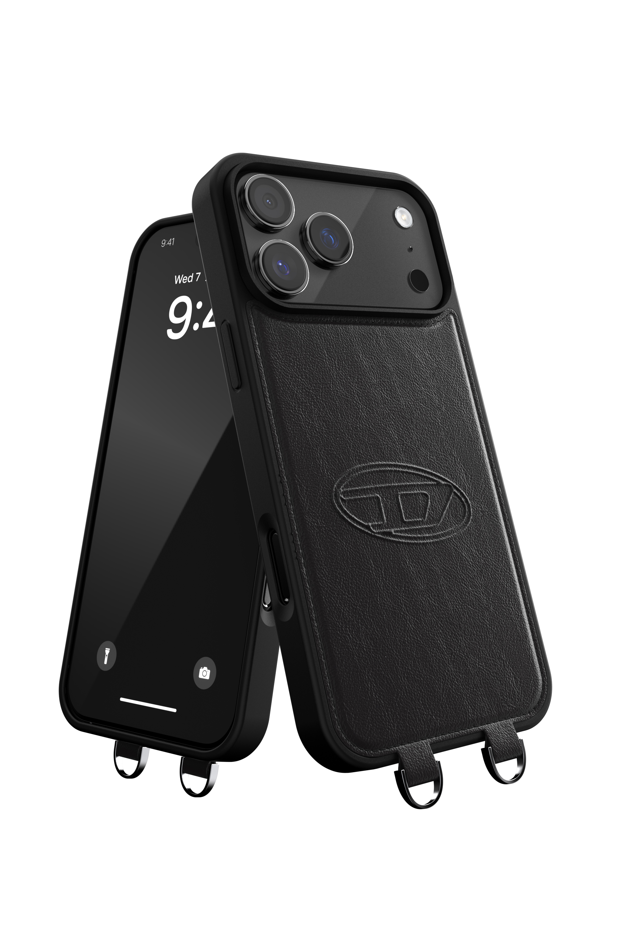 Diesel - 60663 MOULDED CASE, Unisex Oval D H&uuml;lle mit Handschlaufe und MagSafe f&uuml;r iPhone 17 Pro Max in Schwarz - 4