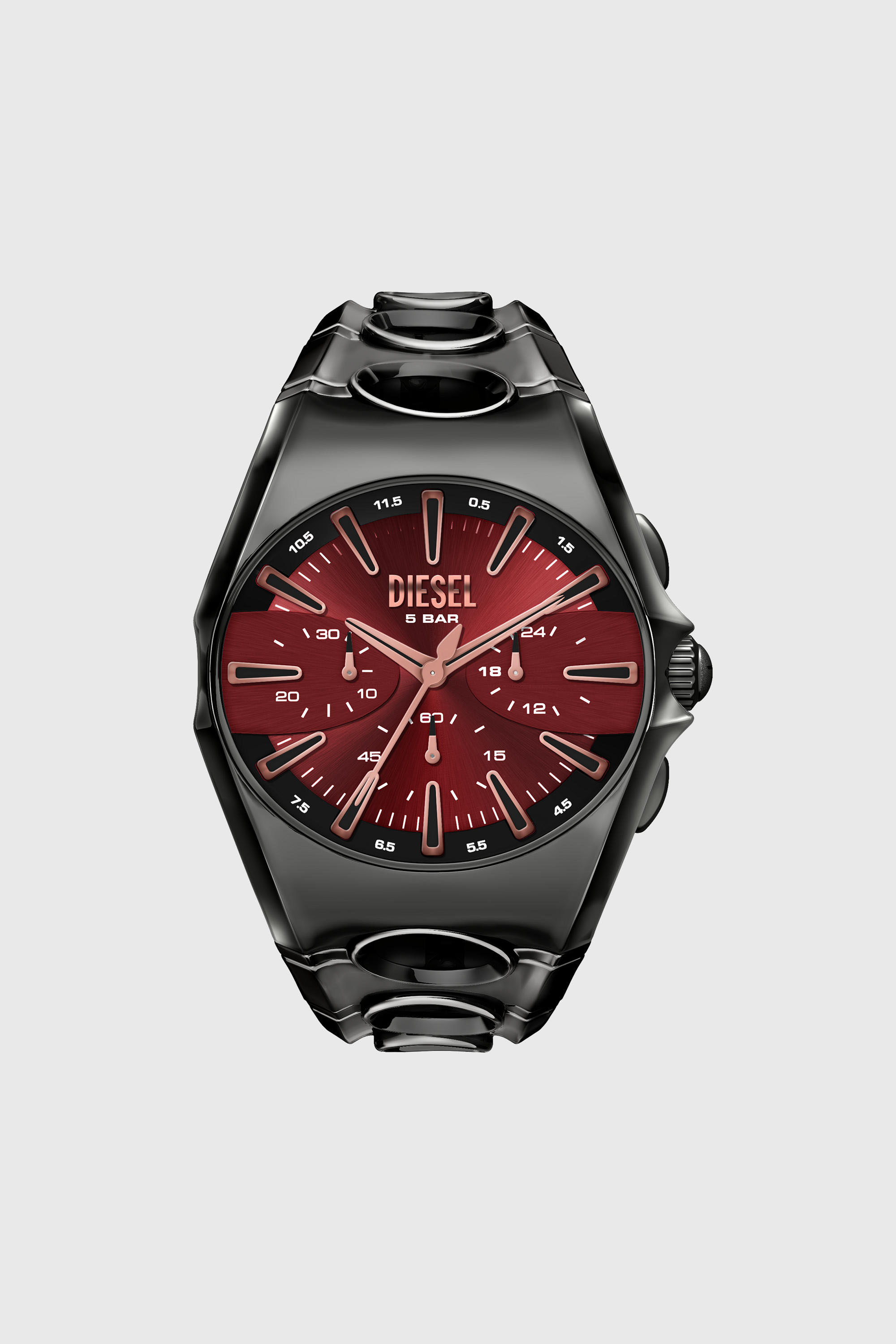 Diesel - DZ4726 WATCH, Herren D-Curve Uhr aus Edelstahl in Gunmetal-Optik in Schwarz - 1