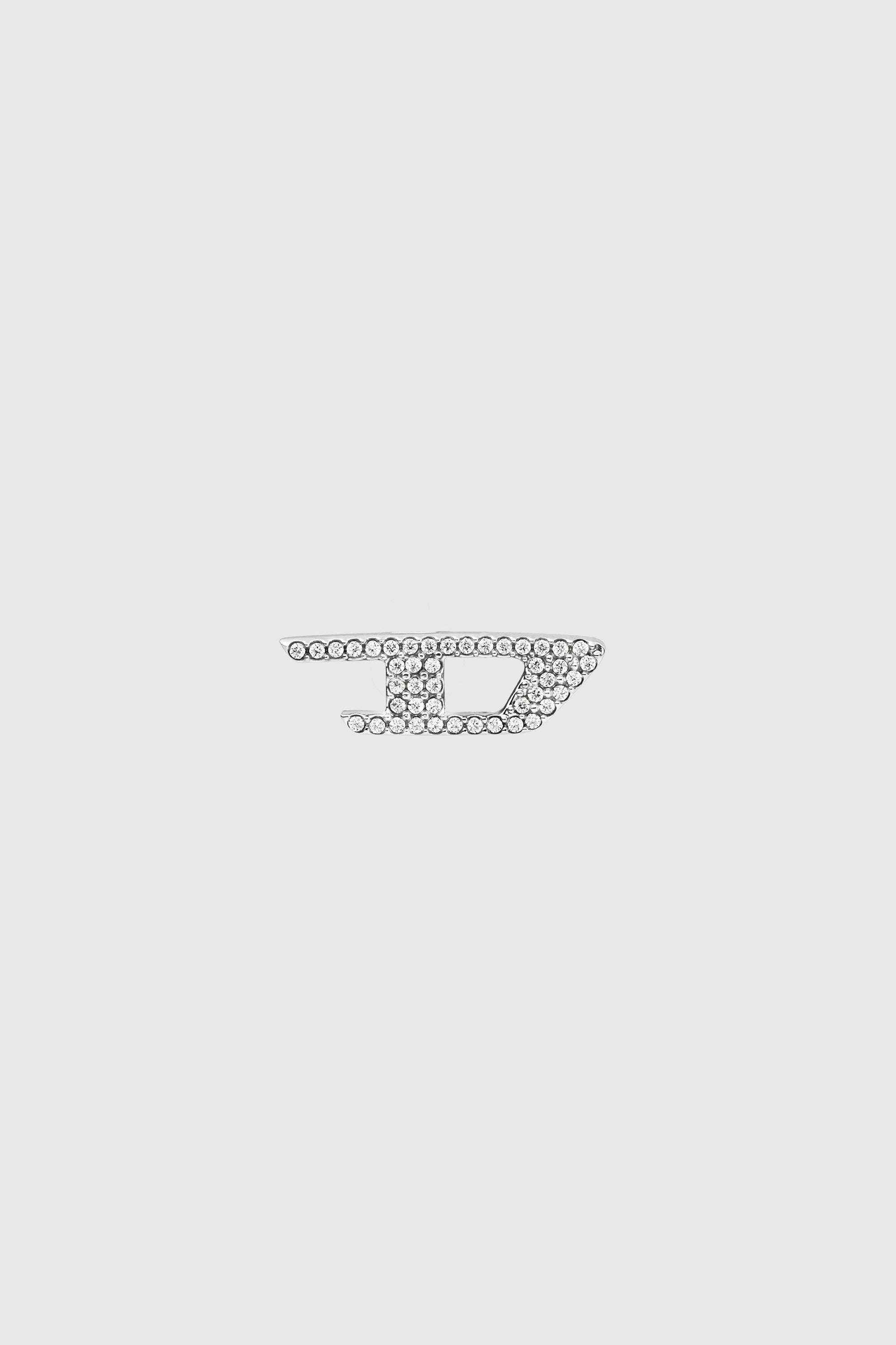 Diesel - DX1630040 JEWELLERY, Unisex Steckerohrring aus Edelstahl mit Glitzereffekt in Silber - 1
