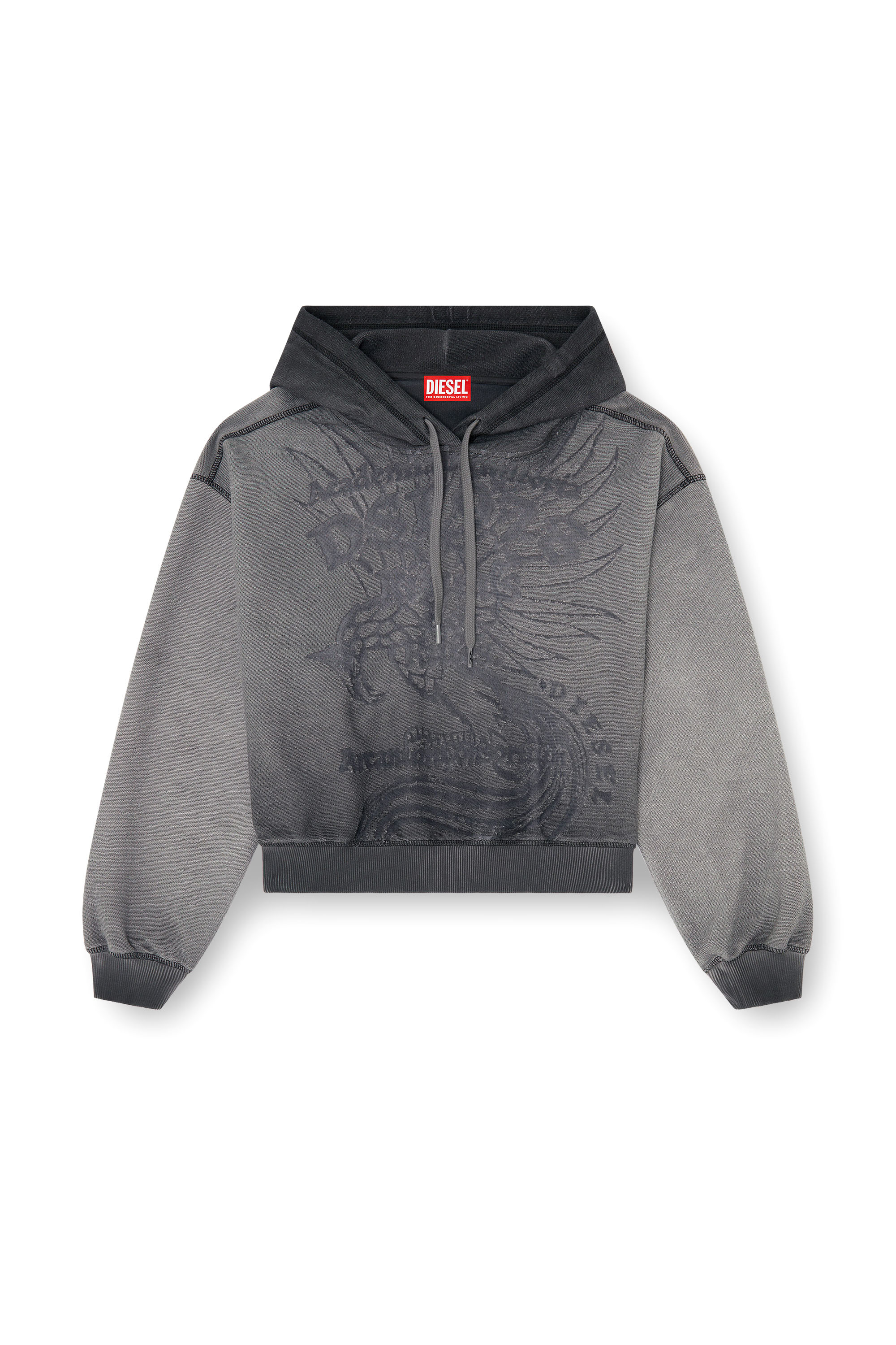 Diesel - F-SUNNY-HOOD, Damen Hoodie mit d&eacute;vor&eacute;-Print in null - 3