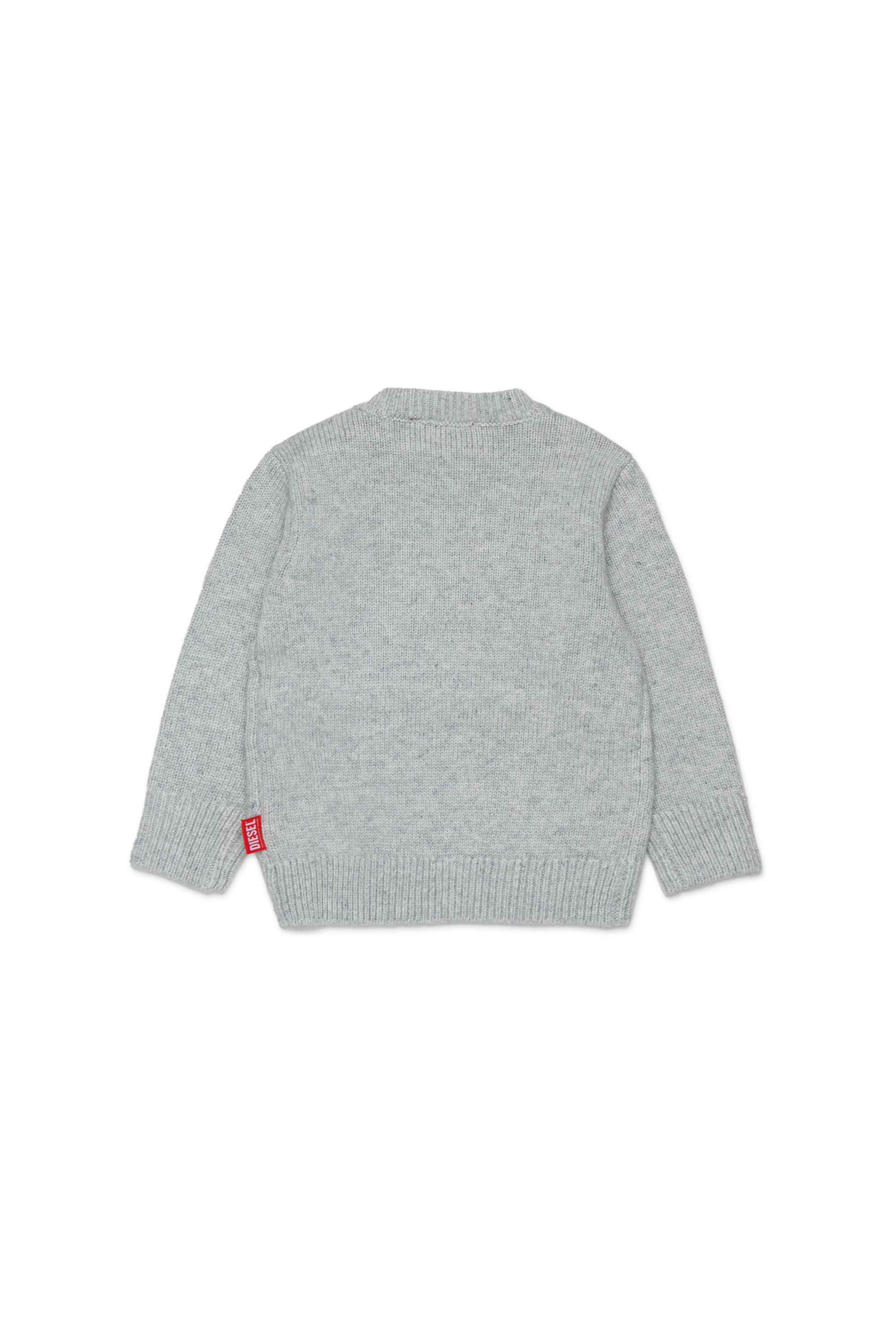 Diesel - KOMYB, Herren Pullover mit Kaschmiranteil und gro&szlig;em Oval D in Grau - 2