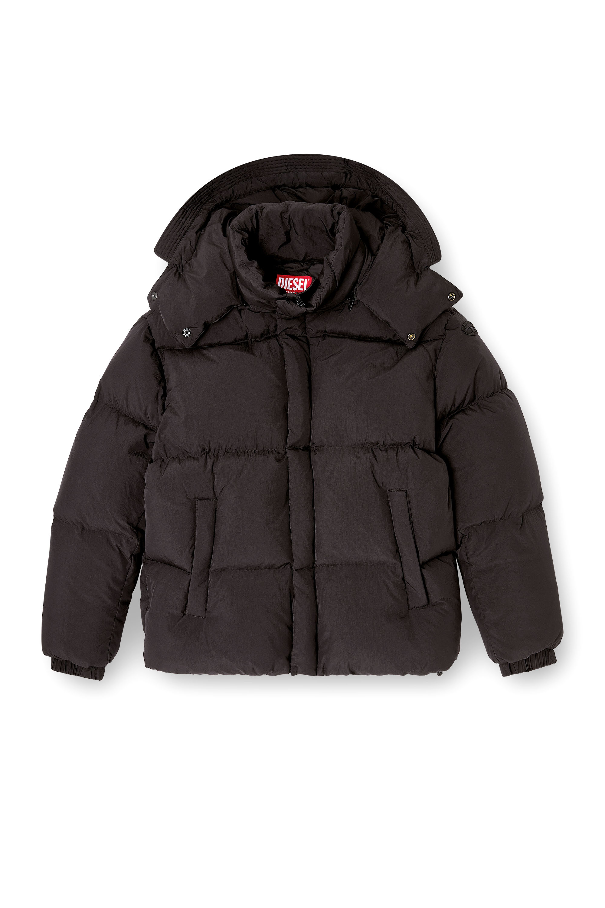 Diesel - W-ROLFYS-WRD, Herren Gesteppte Daunenjacke aus ViralOff&reg; Taslan in Dunkelgrau - 3