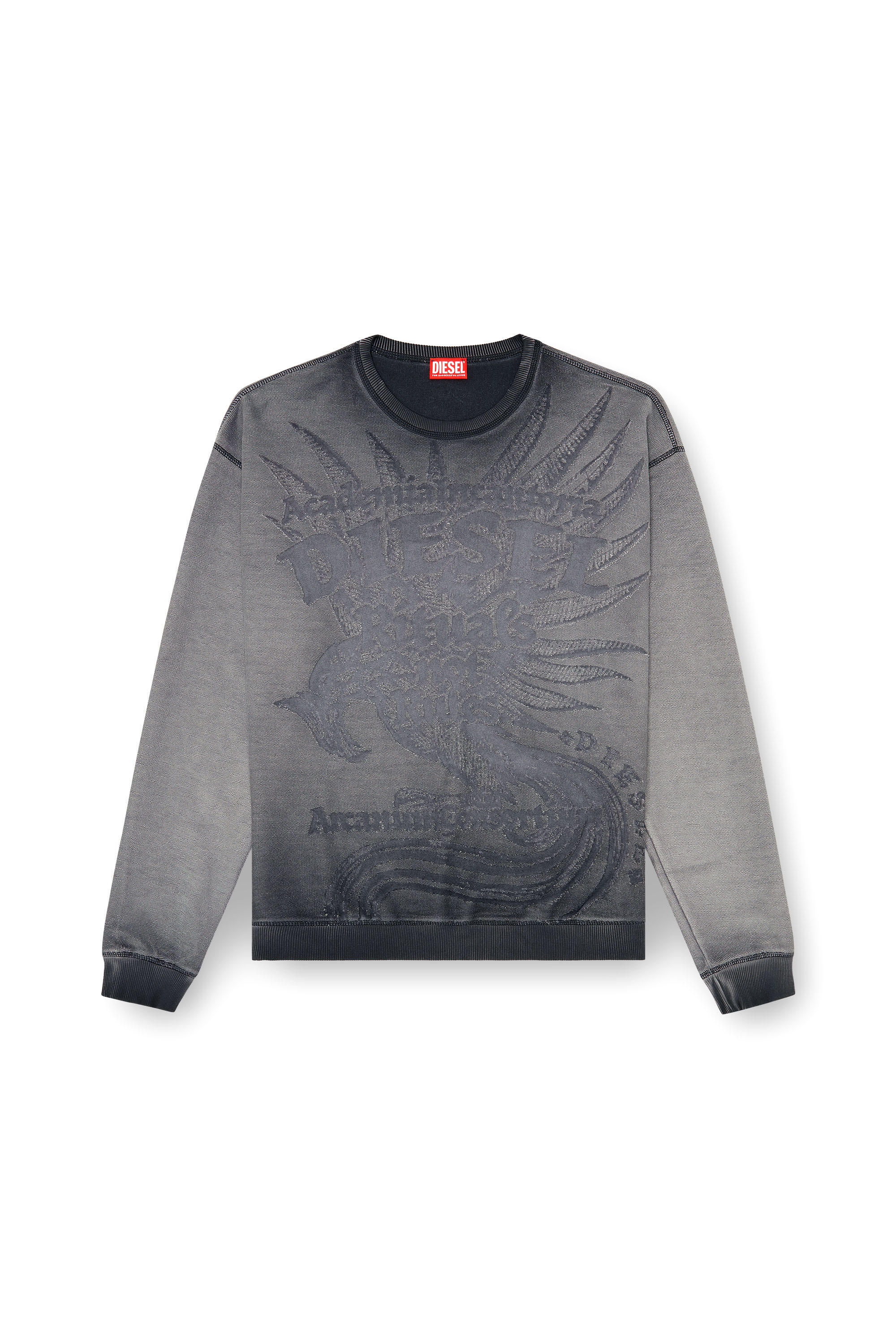 Diesel - S-ARON-RAW, Herren Sweatshirt mit d&eacute;vor&eacute;-Print in null - 3