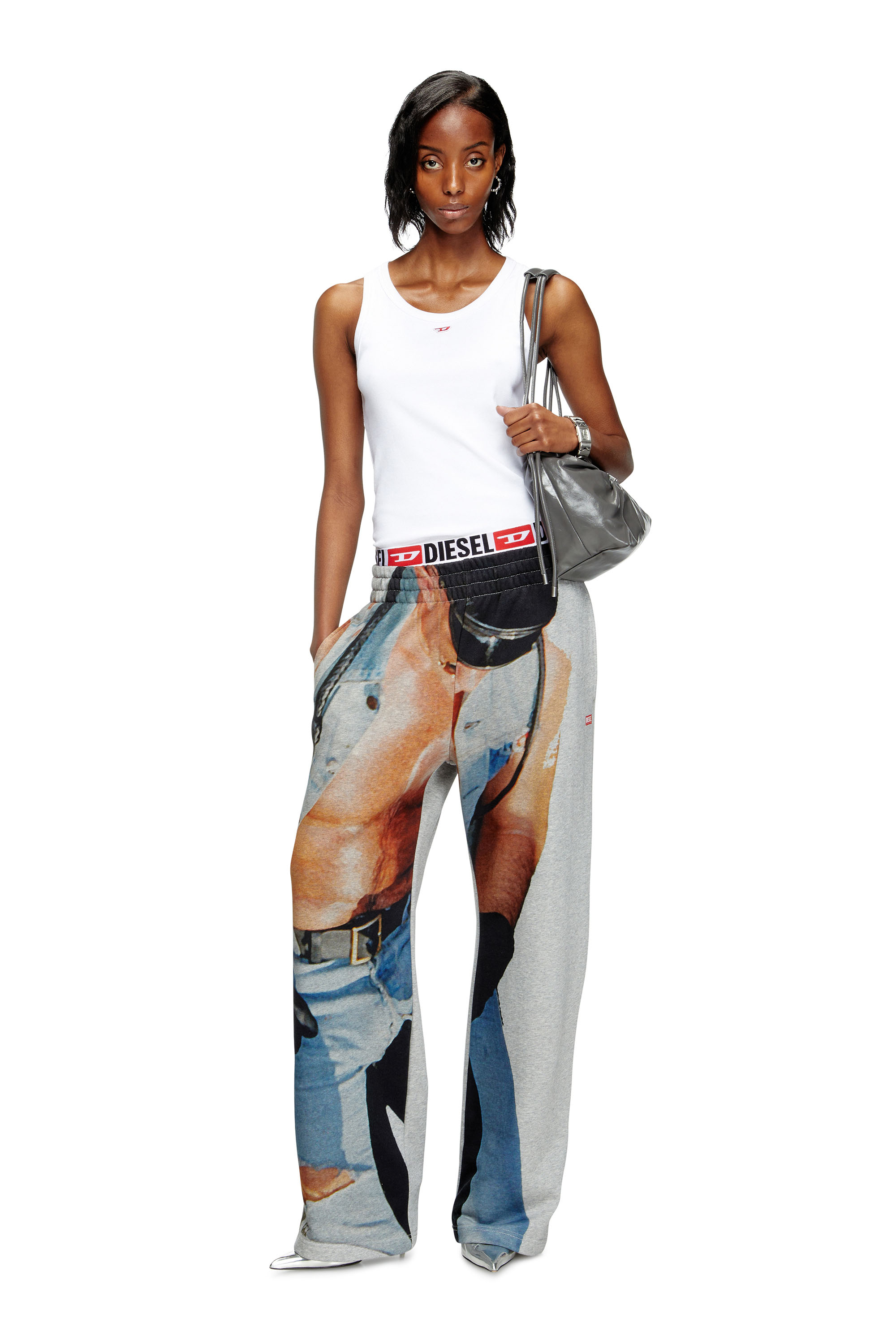 Diesel - PR-P-MARTAINS-TOM25, Unisex Sweathose mit Grafik-Print in Grau - 6