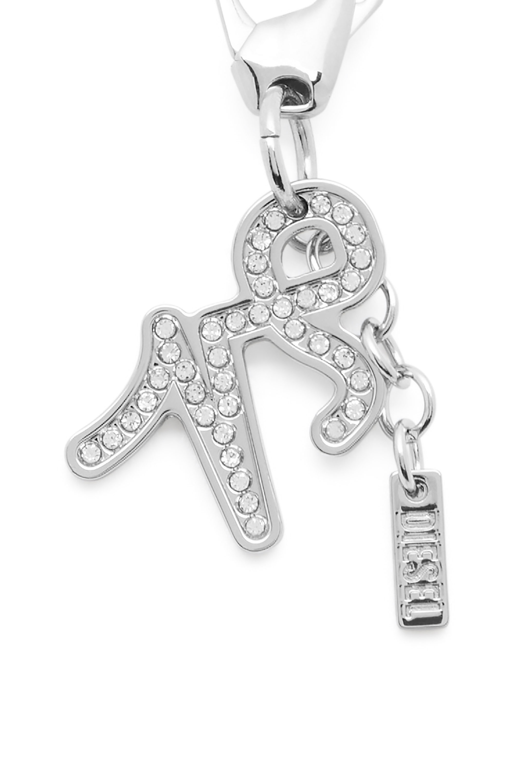 Diesel - CHARM CAPRICORN, Unisex Metallanh&auml;nger Steinbock mit Strasssteinen in Silber - 3