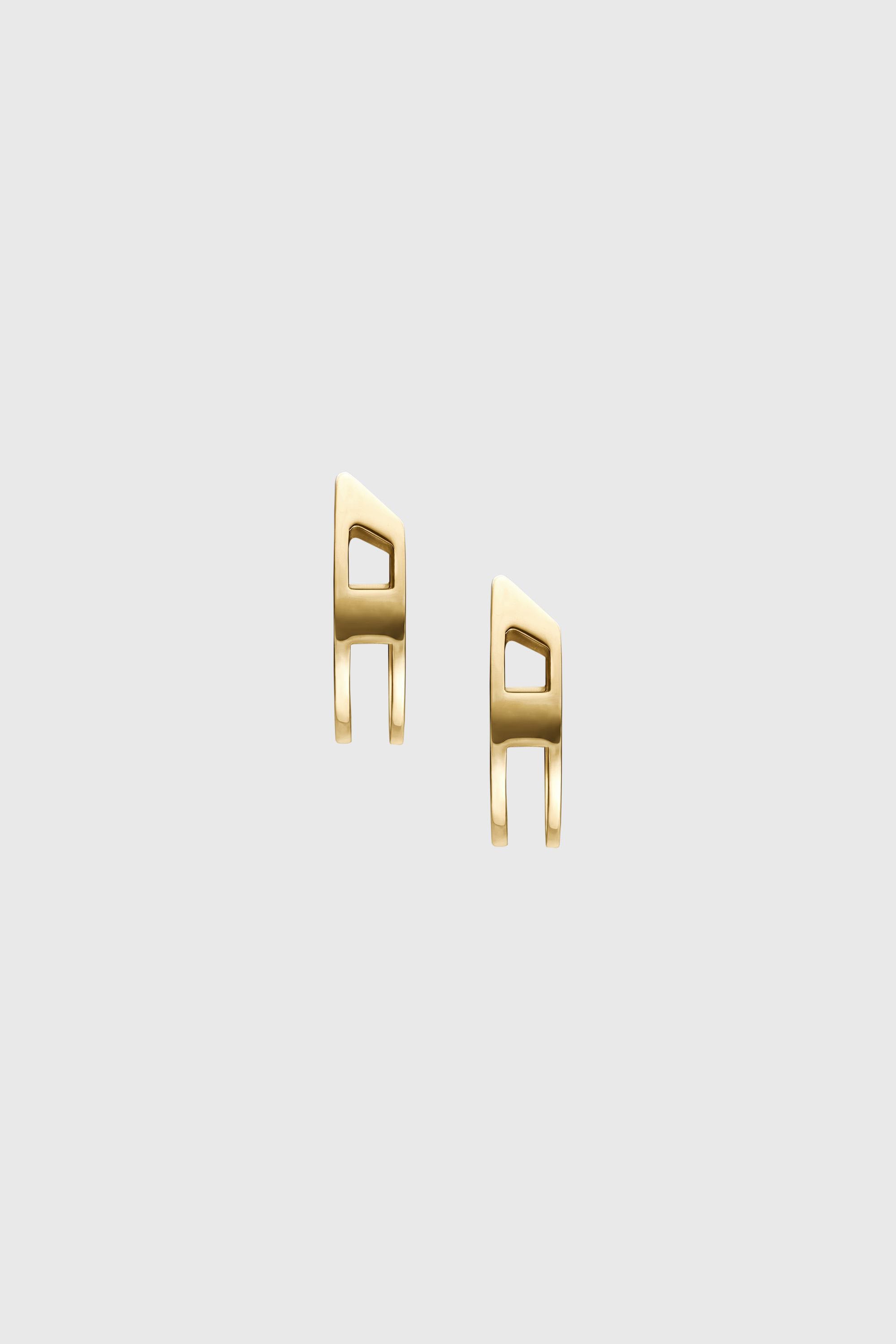 Diesel - DX1671710 JEWELLERY, Unisex Creolen-Ohrringe aus goldfarbenem Edelstahl in Gold - 2