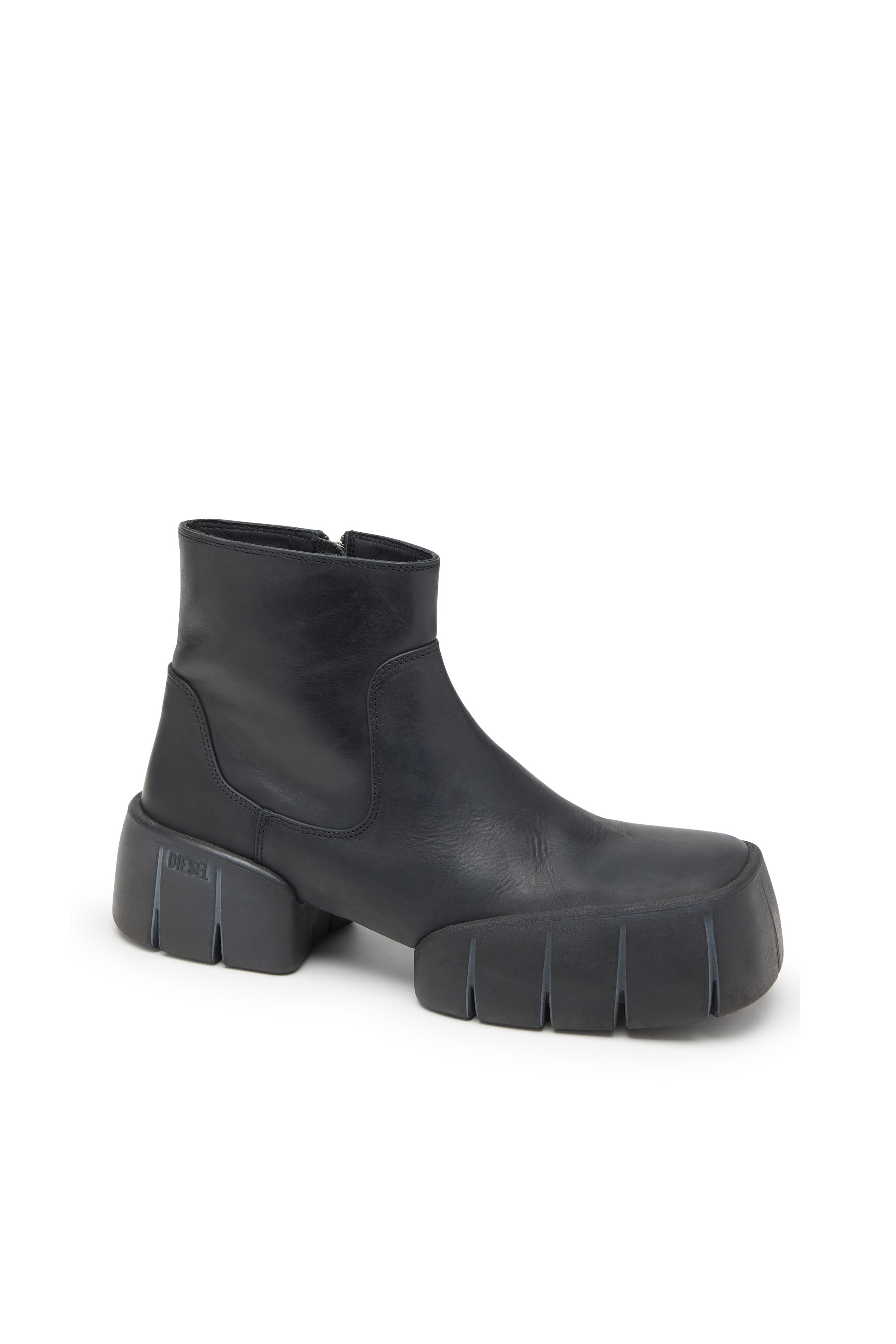 Diesel - D-TEX BT, Herren Stiefeletten aus Fetteleder mit geteilter Sohle in Schwarz - 6