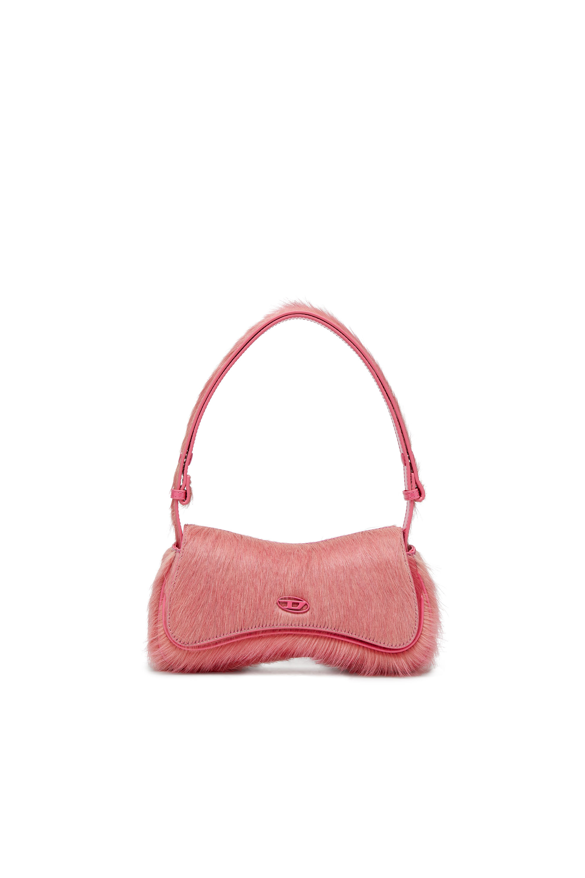 Diesel - PLAY CLUTCH, Damen Clutch aus farbigem, haarigem Leder in Rosa - 1