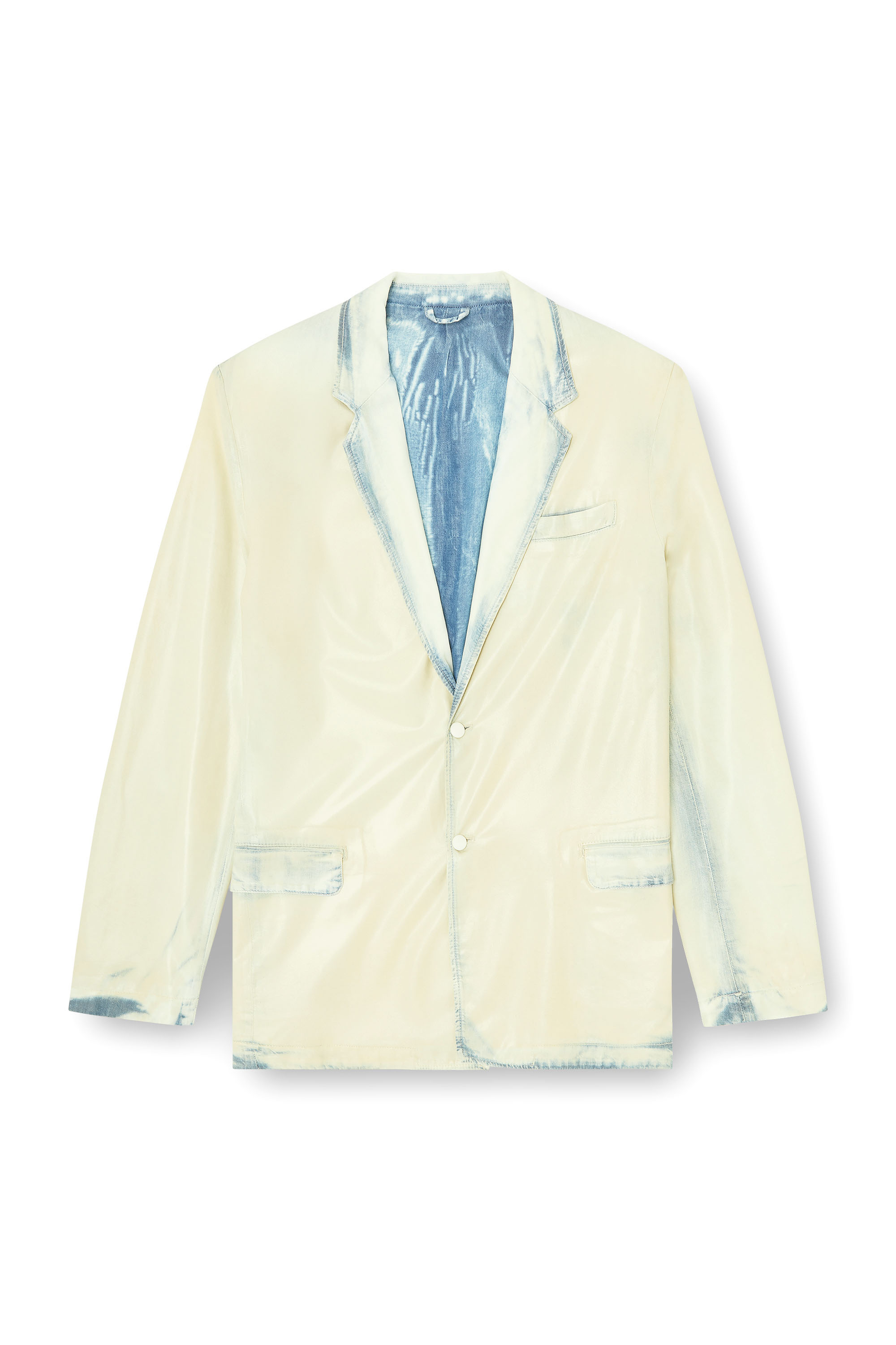 Diesel - D-NIVALE-FSI, Herren Blazer aus flie&szlig;endem X-Ray-Bleach-Denim in Hellblau - 4