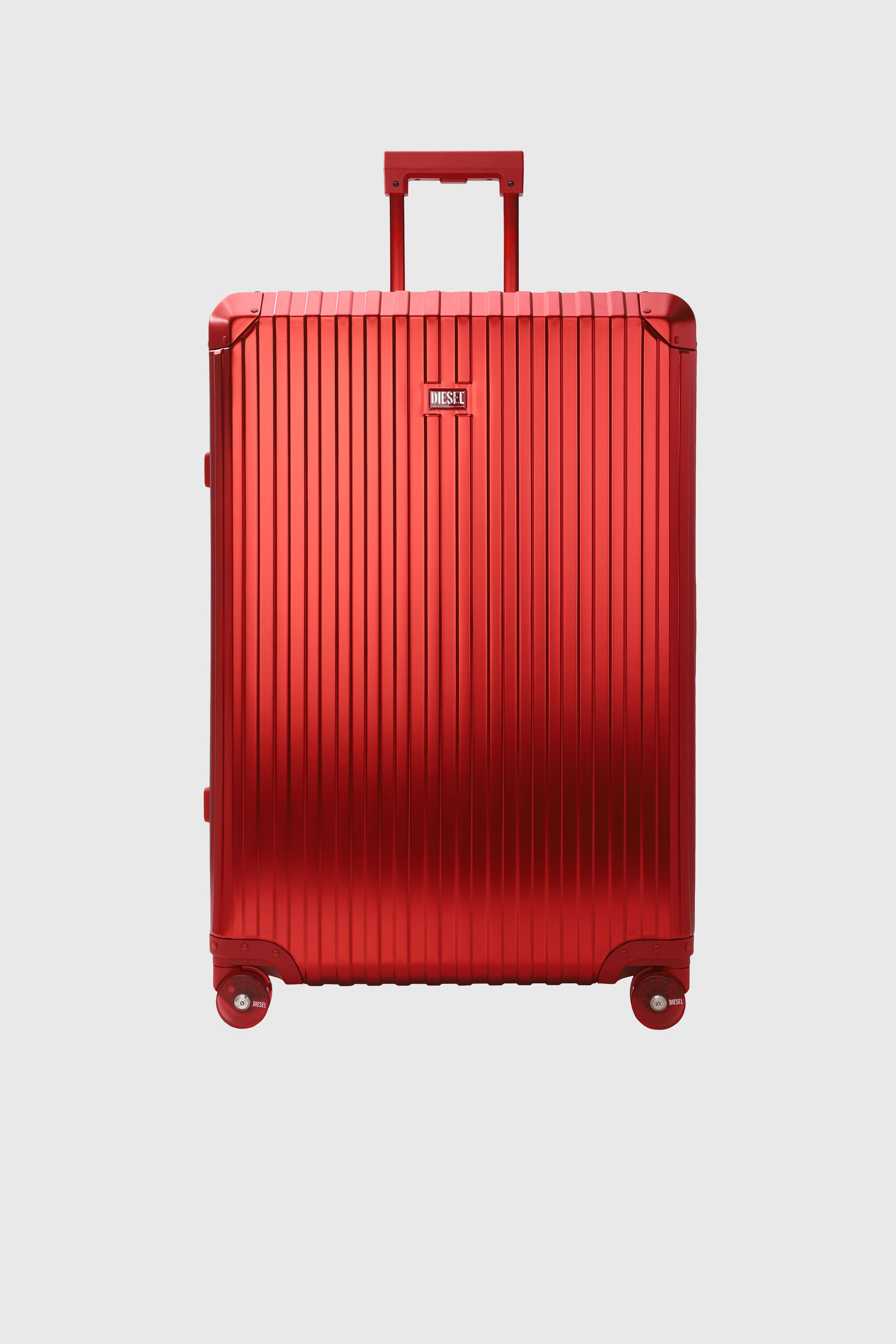 Diesel - DIESEL ALUMINUM TROLLEY- DSL002, Unisex Koffer aus Aluminium Gr&ouml;&szlig;e L in Rot - 1