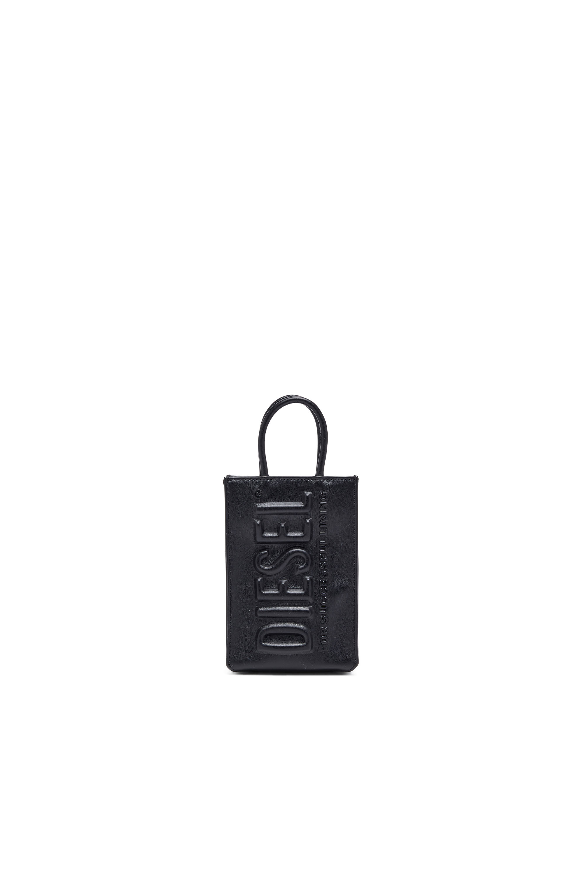Diesel - DSL 3D SHOPPER MINI X, Herren Dsl 3D Mini -Kleine Tote-Tasche aus PU mit Logo-Prägung in Schwarz - 1
