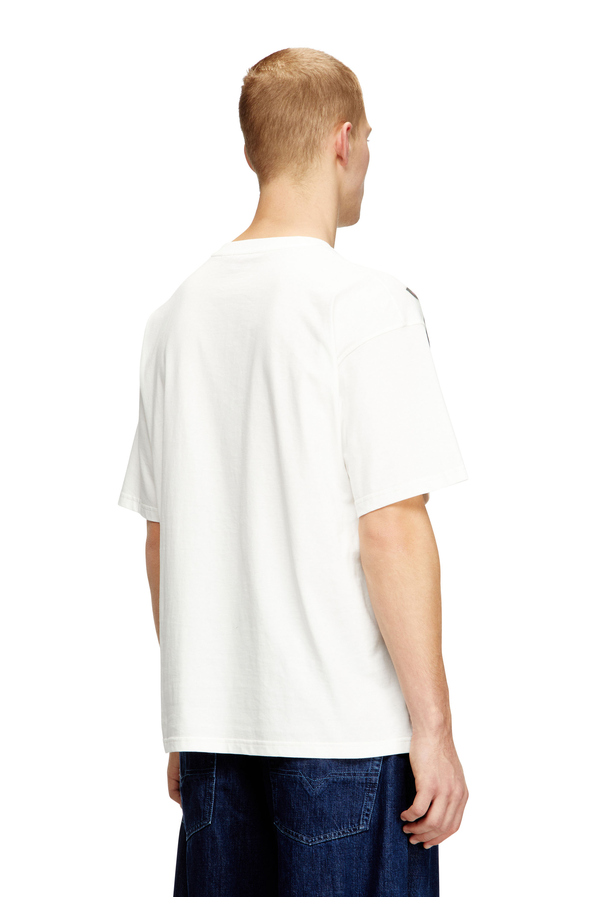 Diesel - T-BOXT-V13, Herren Entspannte Baumwoll-T-Shirt mit Digitaldruck in Blau/Orange - 4