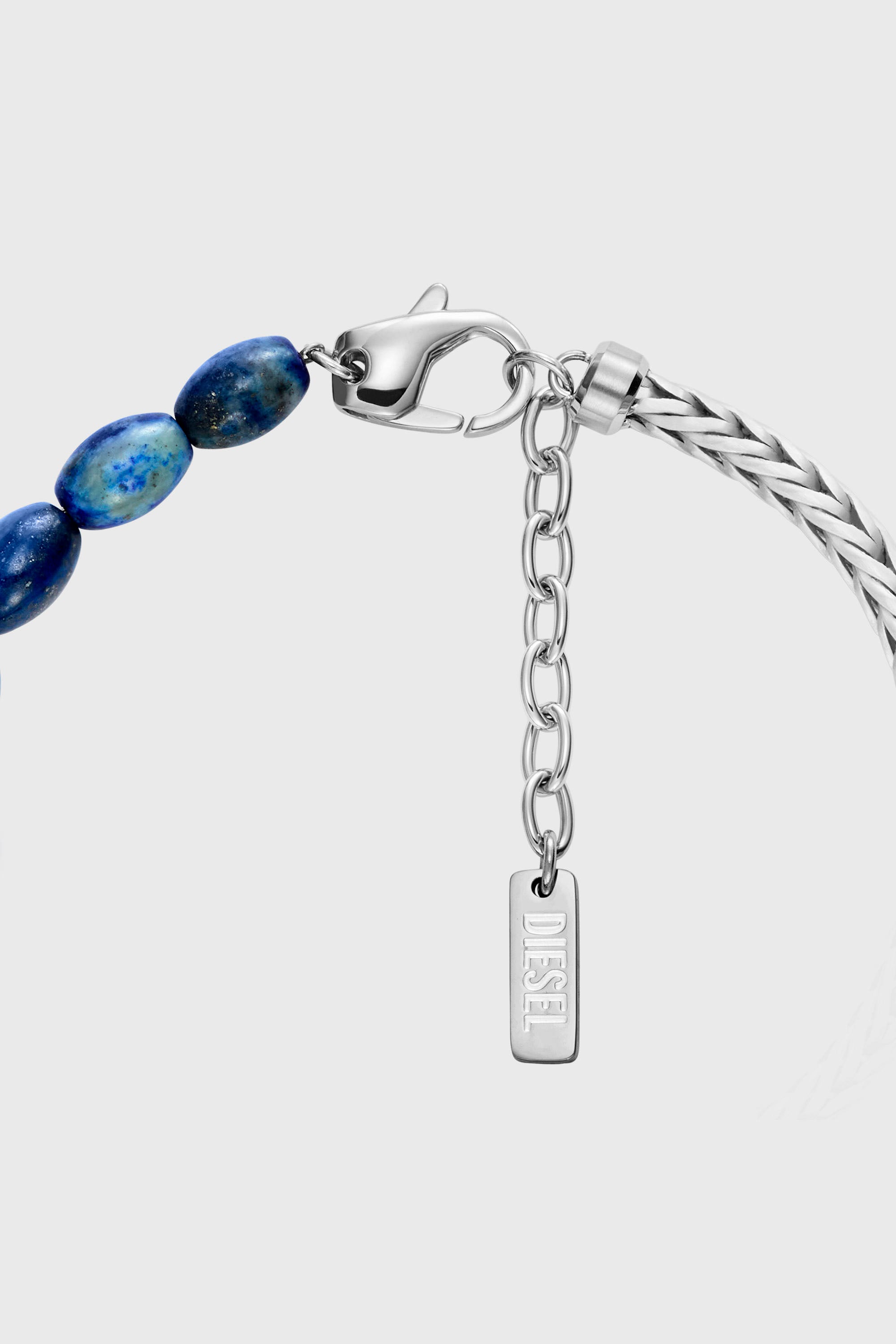 Diesel - DX1713040, Unisex Armband mit Lapislazuli-Perlen in Silber/Blau - 2