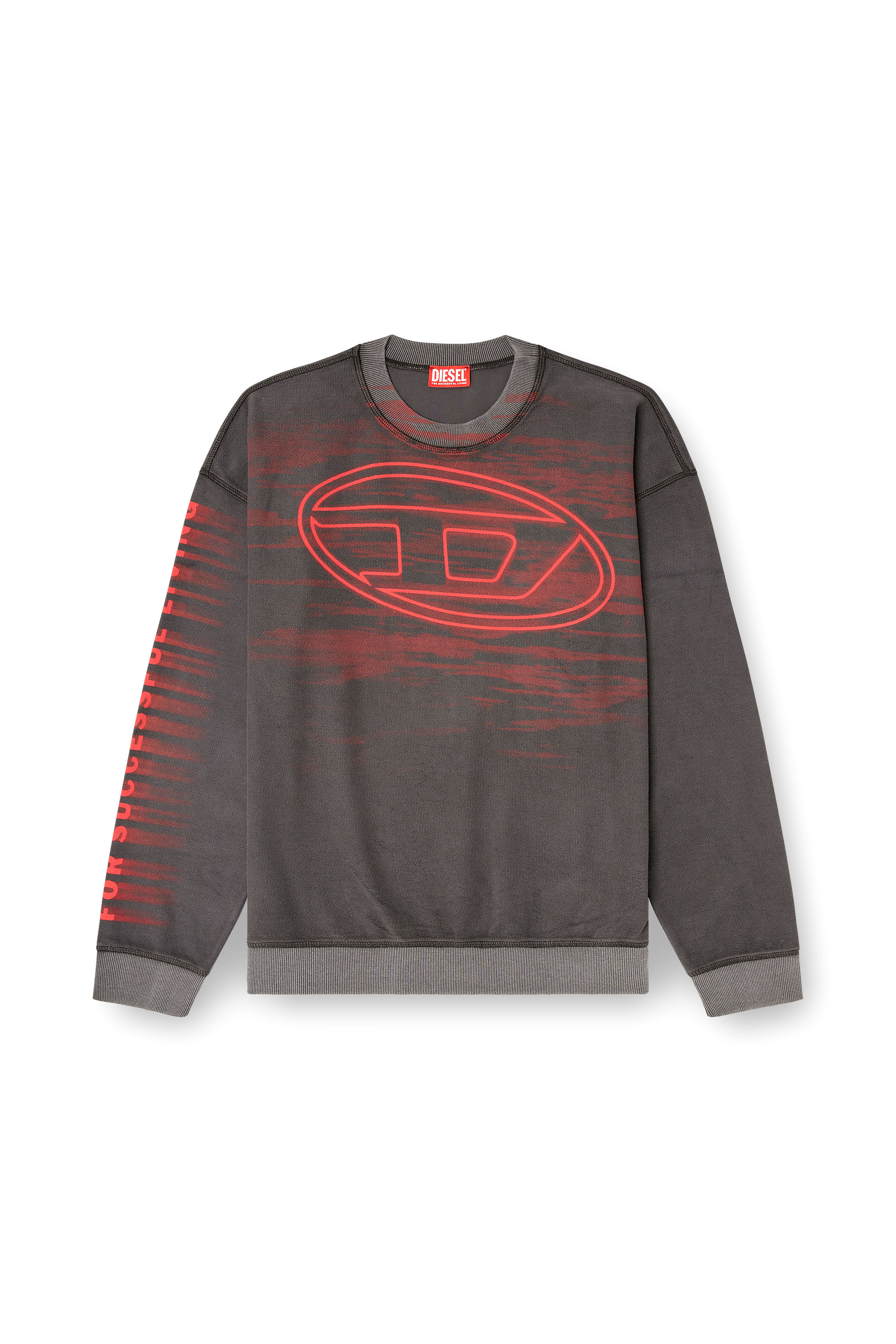 Diesel - S-BOXT-T1, Herren Baumwoll-Sweatshirt mit Oval-D-Druck in Dunkelgrau - 3