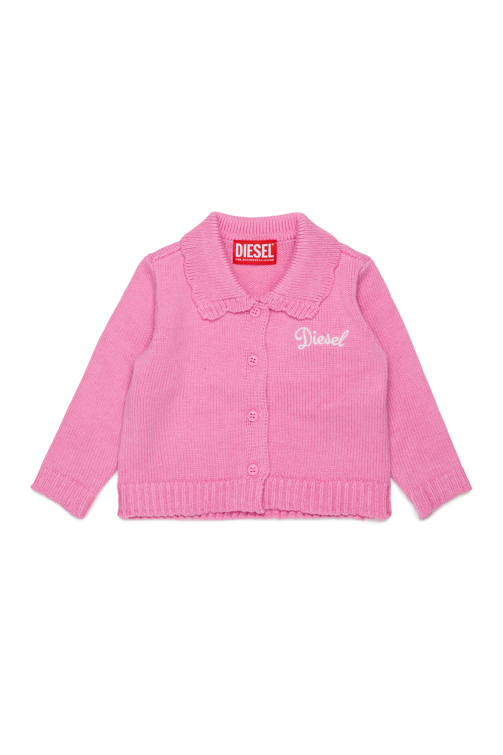 Diesel - KSCALOB, Damen Cardigan mit Kaschmiranteil und Muschelkragen in Rosa - 1