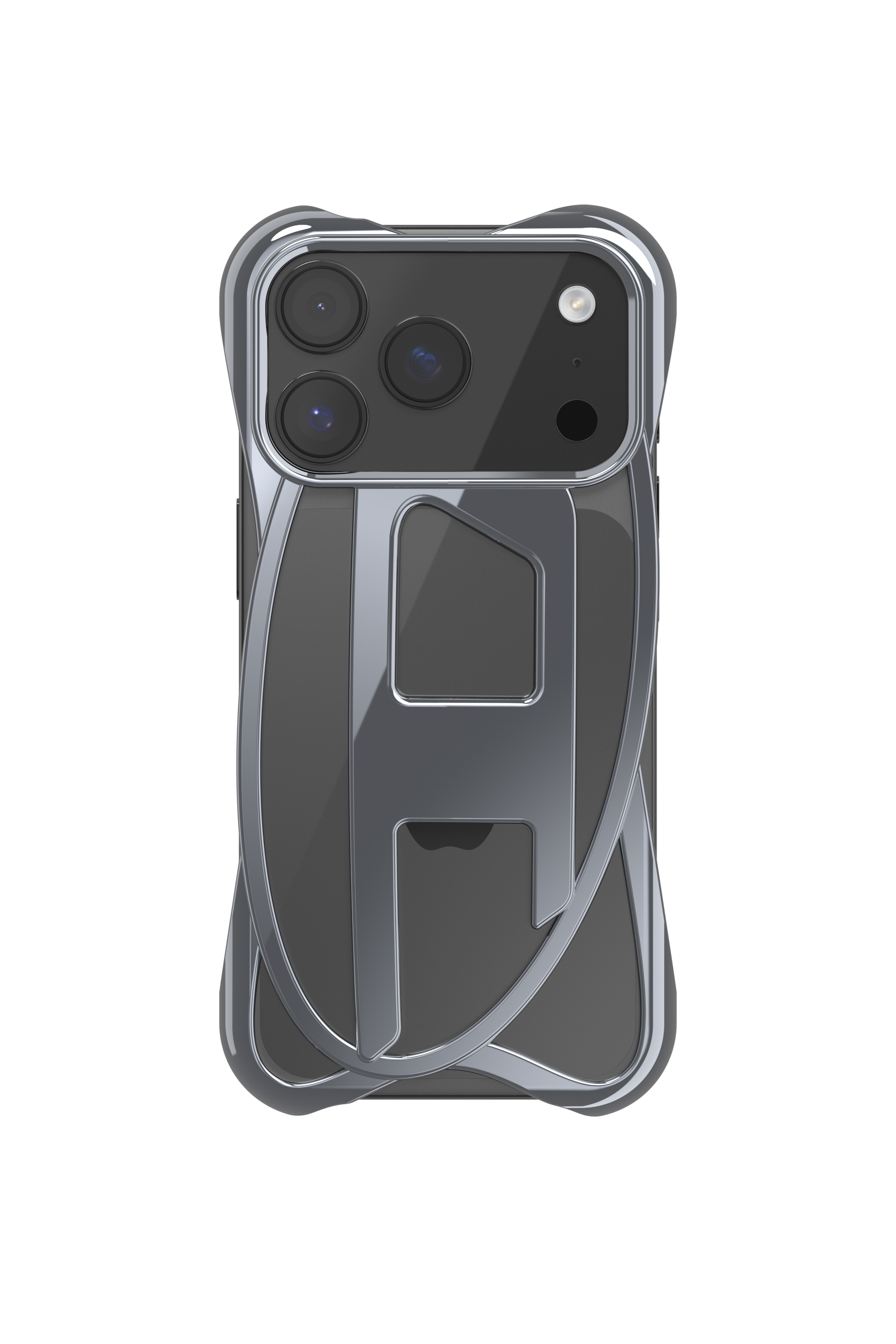 Diesel - 60445  D FRAME CASE, Unisex Caged D Glänzende Hülle für iPhone 17 Pro in Dunkelgrau - 2