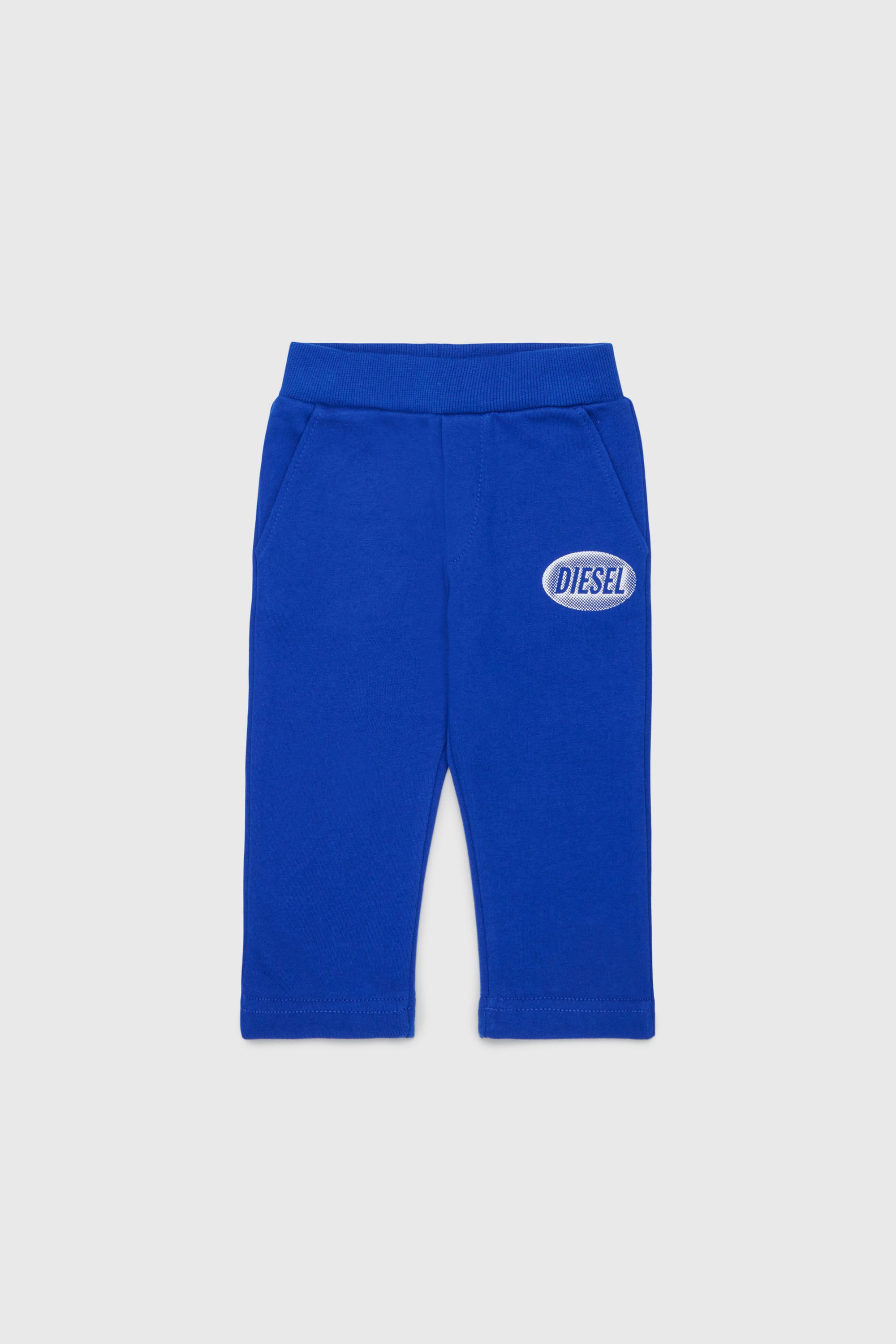 Diesel - PDSELB, Unisex's Cotton sweatpants with logo print in Blue - 1