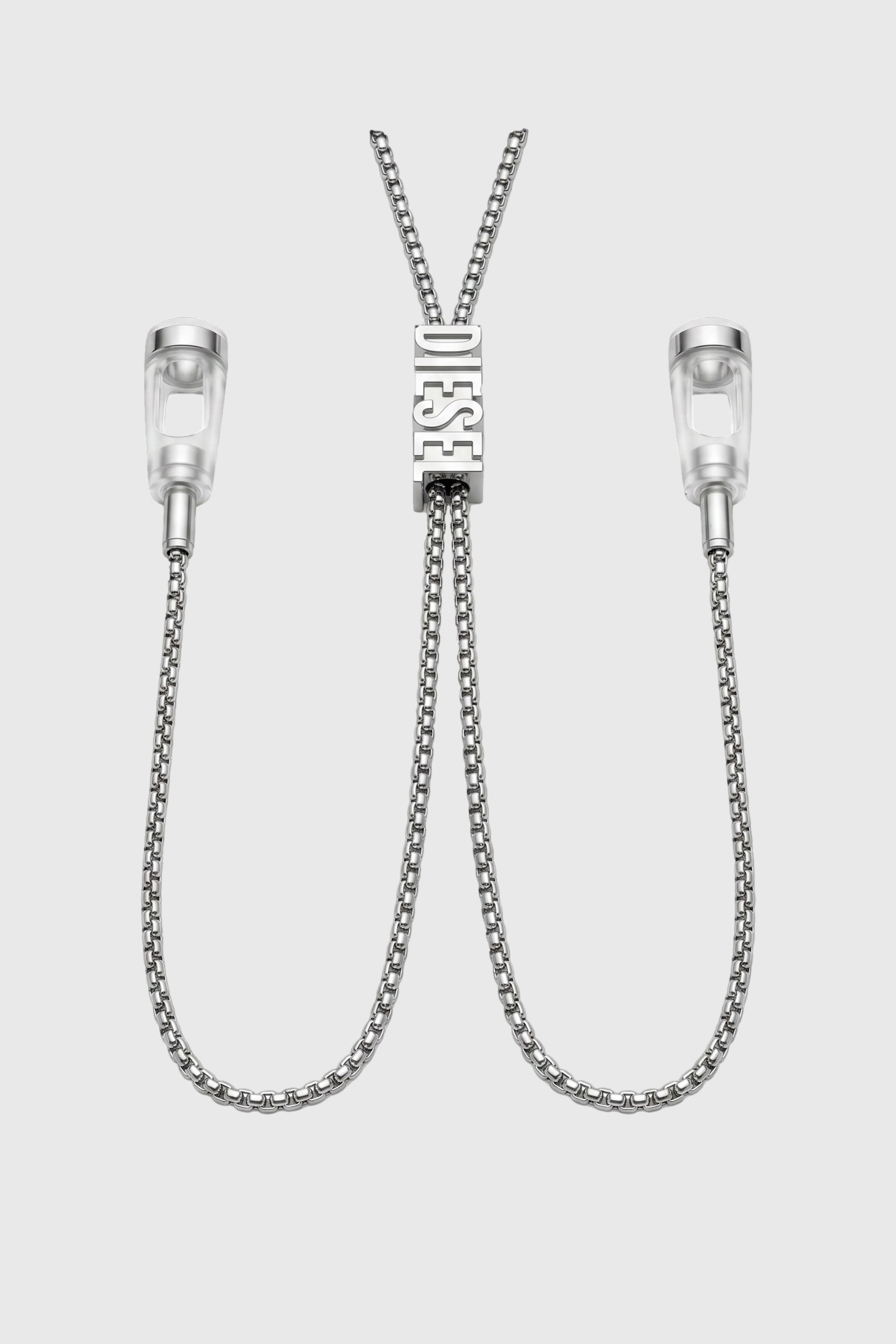 Diesel - 60669 EARBUDS CHAIN EARBUNDS CHAIN, Unisex D Chain Halskette f&uuml;r Ohrh&ouml;rer in Silber - 1
