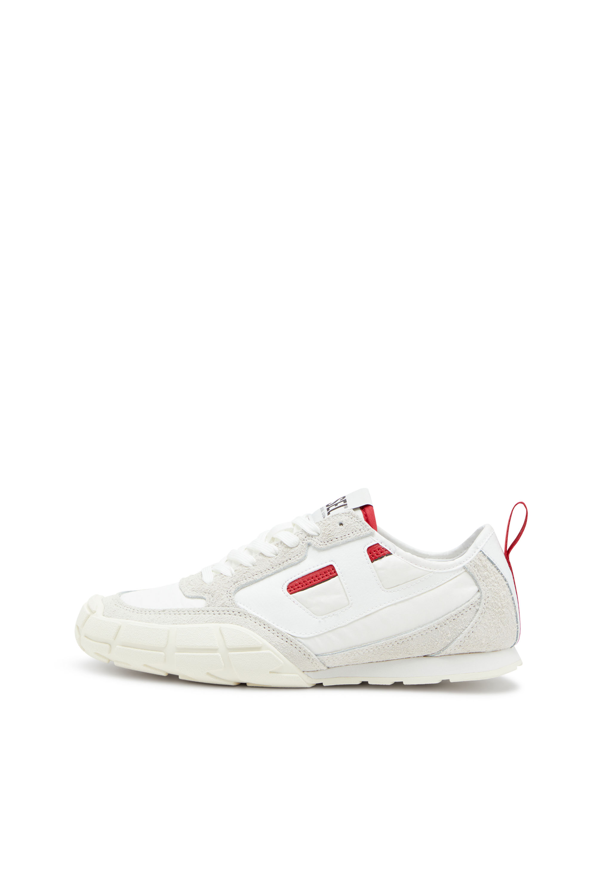 Diesel - S-PAGODHA LOW W, Damen S-Pagodha-Sneakers aus Leder, Wildleder und Ripstop in Weiss/Rot - 2