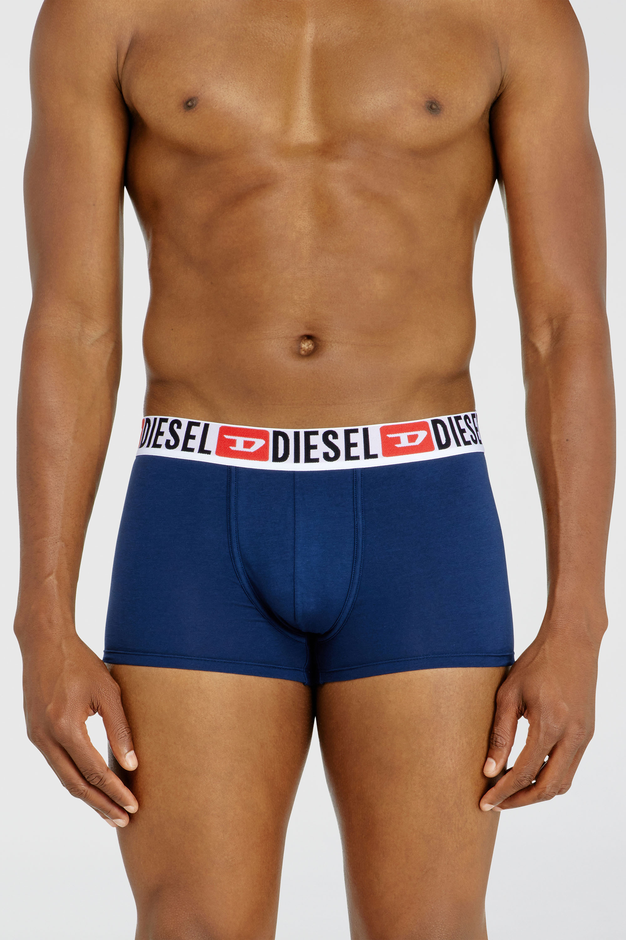 Diesel - UMBX-DAMIENTHREEPACK, Herren Retropants im Dreierpack mit umlaufendem Logo am Bund in Blau/Schwarz - 3