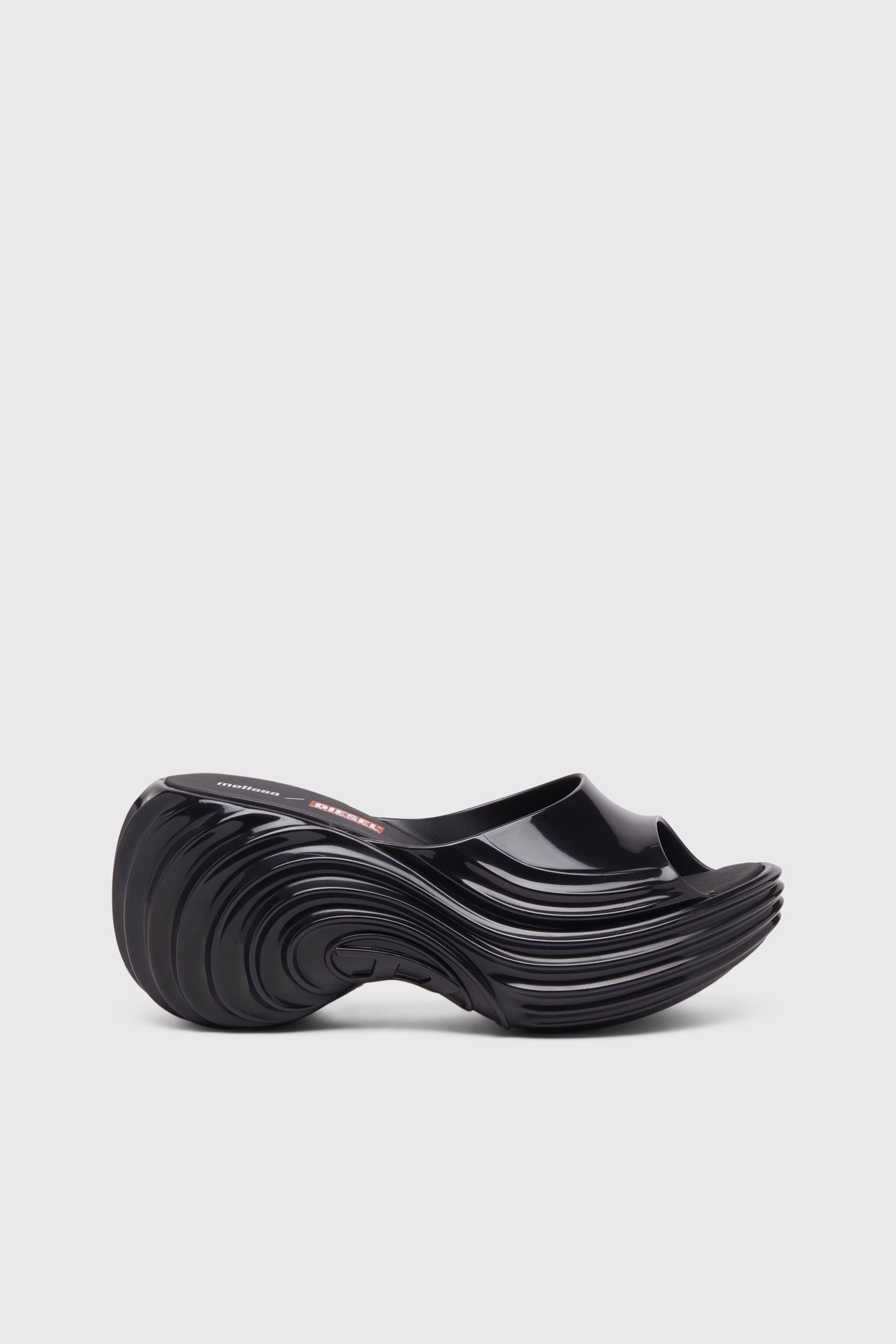 Diesel - MELISSA QUANTUM PLATFORM, Damen Plateau-Pantolette aus Melflex&reg; in Schwarz - 1
