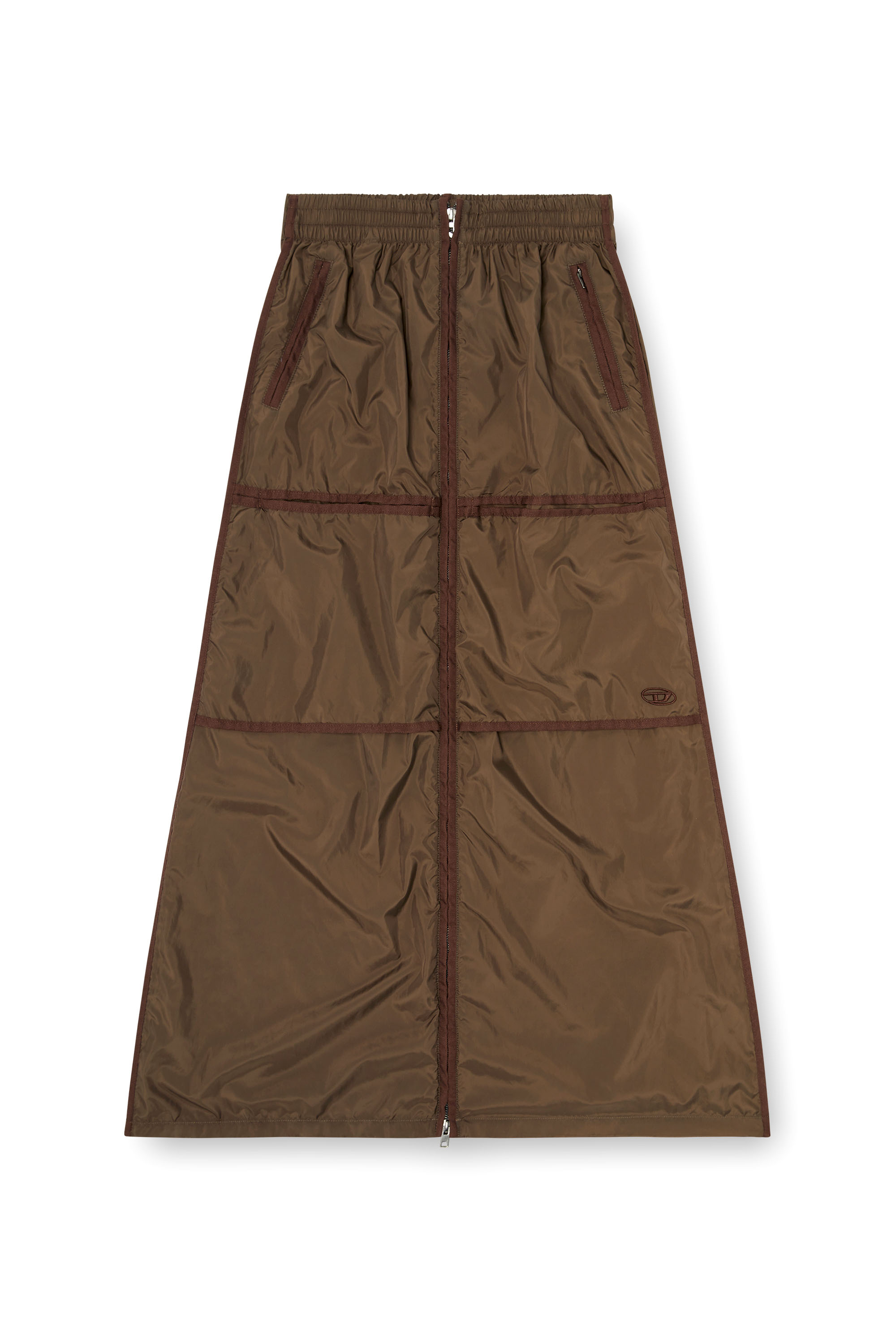 Diesel - O-HYTON, Damen Maxirock-Windbreaker mit Front-zip in null - 2