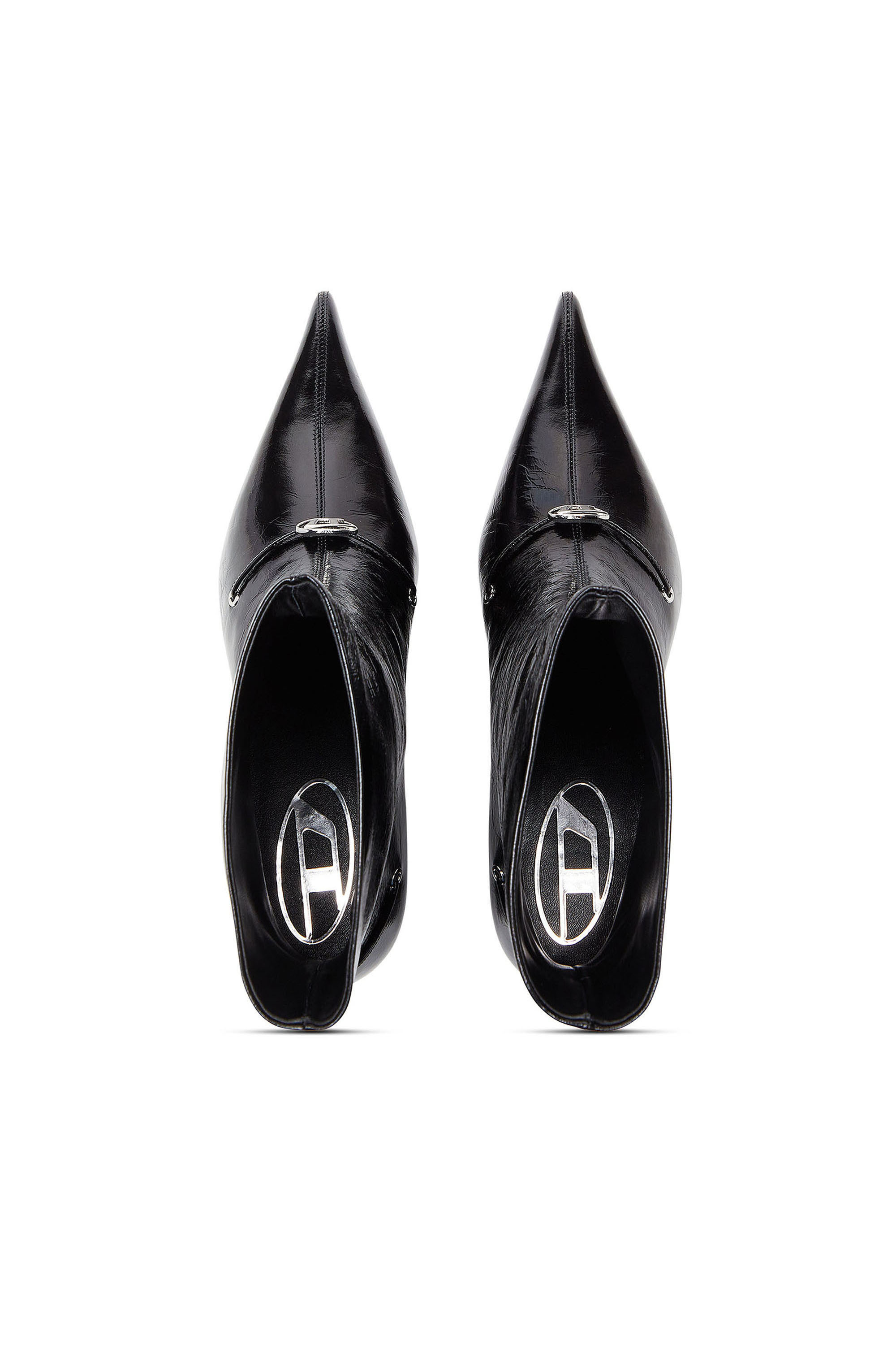 Diesel - D-JEWELS  40 TUBE, Damen D-Ten&Half - Stiefeletten aus Lackleder in Schwarz - 4