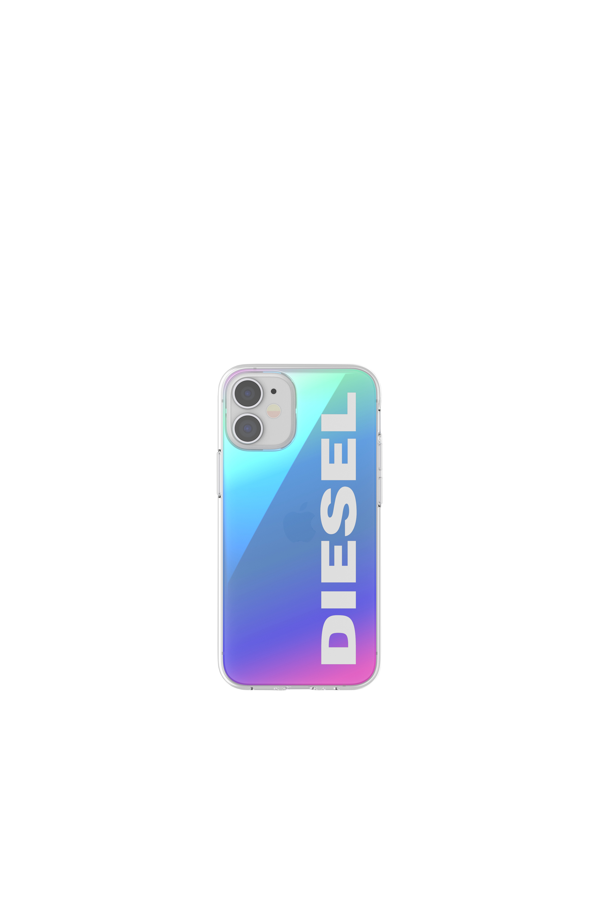 Diesel - 43526 STANDARD CASE, Unisex Holografischer TPU-case mit weißem Logo für iPhone 12 Mini in Blau/Weiss - 2