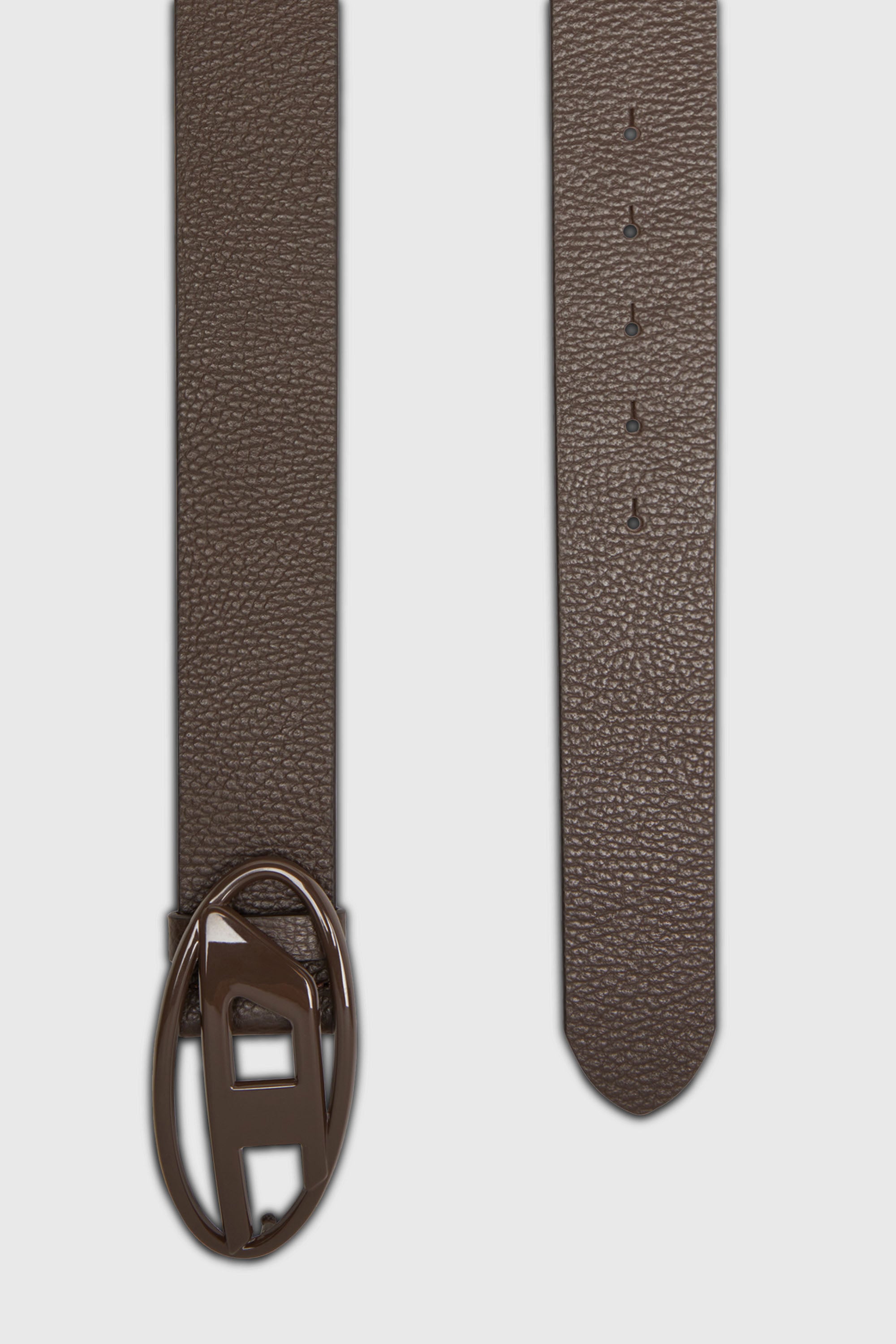 Diesel - B-1DR, Unisex 4cm G&uuml;rtel aus Leder mit matter Oval D-Schnalle in Braun - 2