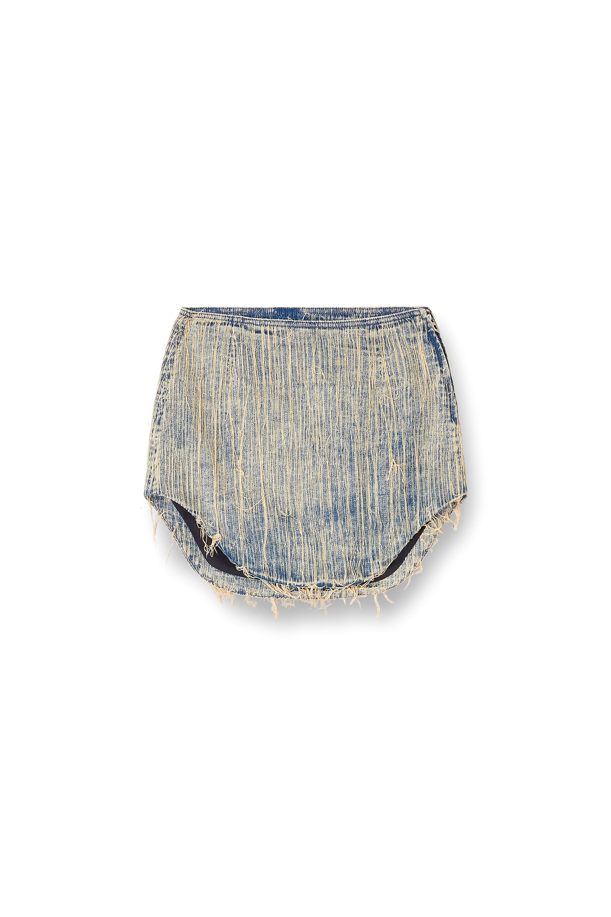 Diesel - DE-ADA-S, Damen Minirock aus Denim mit offenen Kanten in Mittelblau - 3