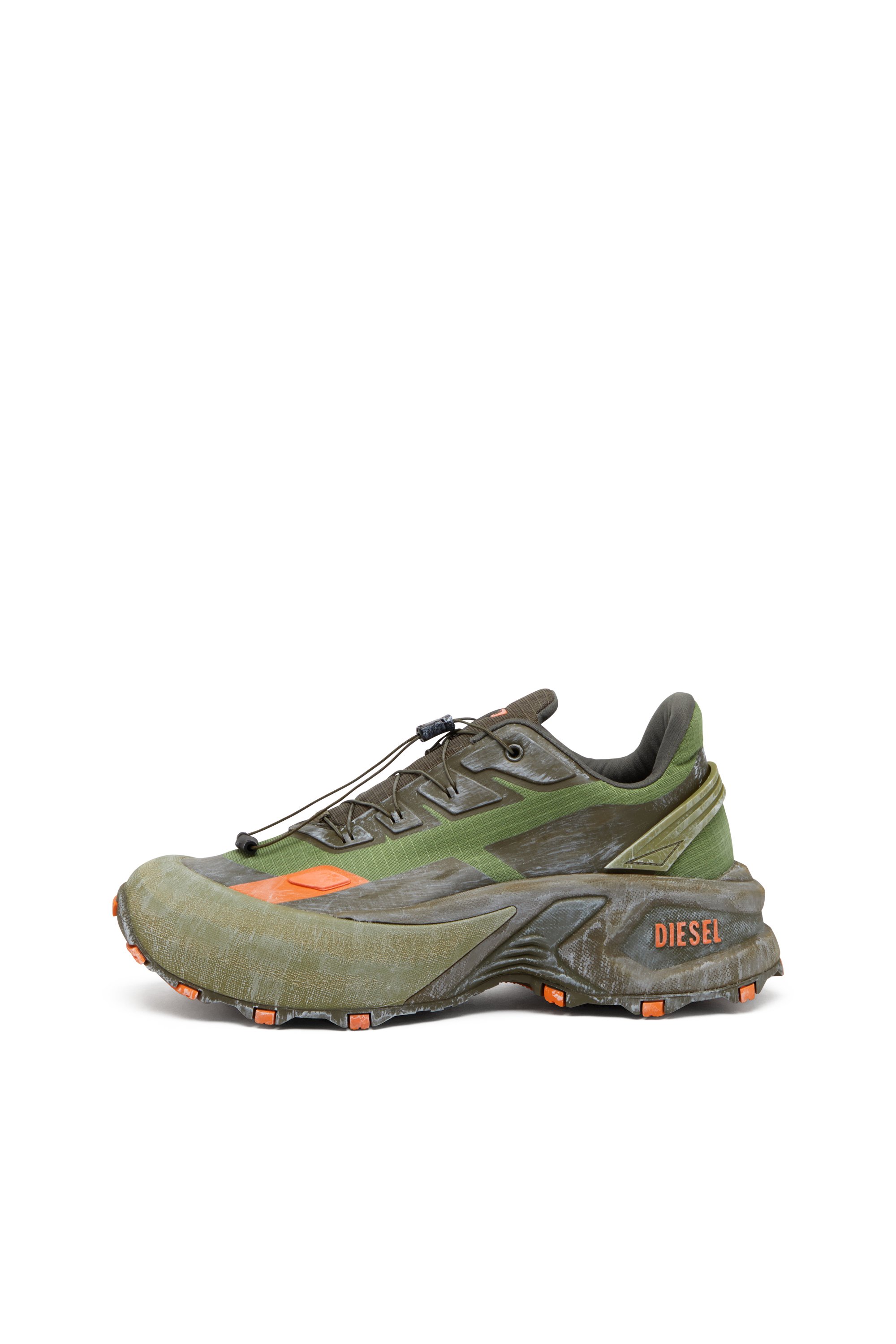 Diesel - D-CAGE RUNNER, Herren Cage-Sneakers in Grün/Orange - 7