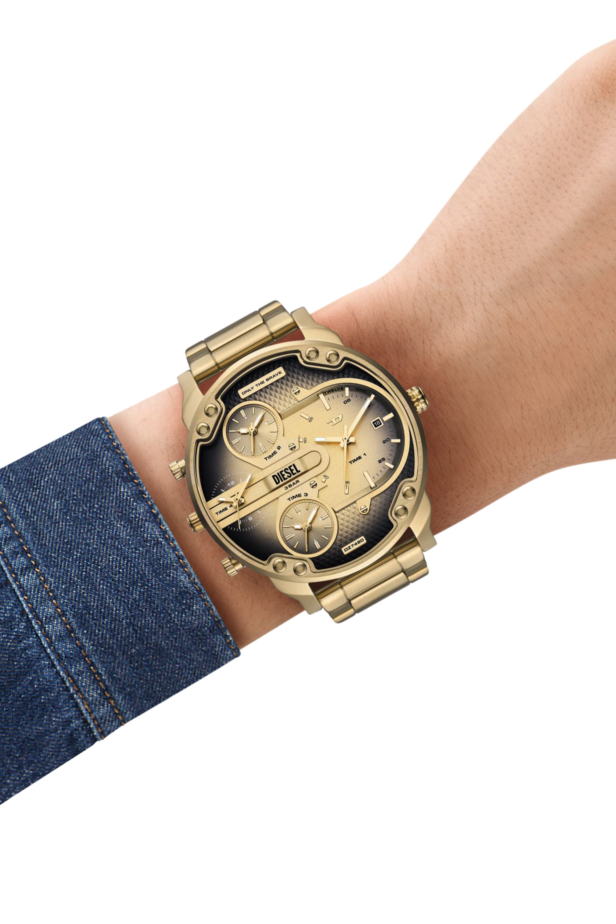 Diesel - DZ7490 WATCH, Herren Mr. Daddy Slim Uhr aus Edelstahl in Gold - 4