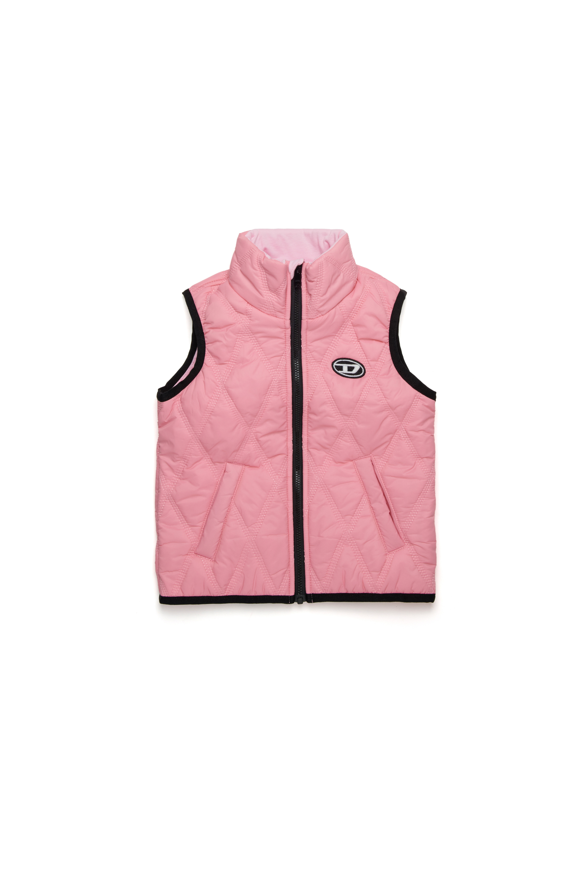 Diesel - JFOKKLOGONHB, Unisex Steppweste mit Oval D-Patch in Rosa - 1