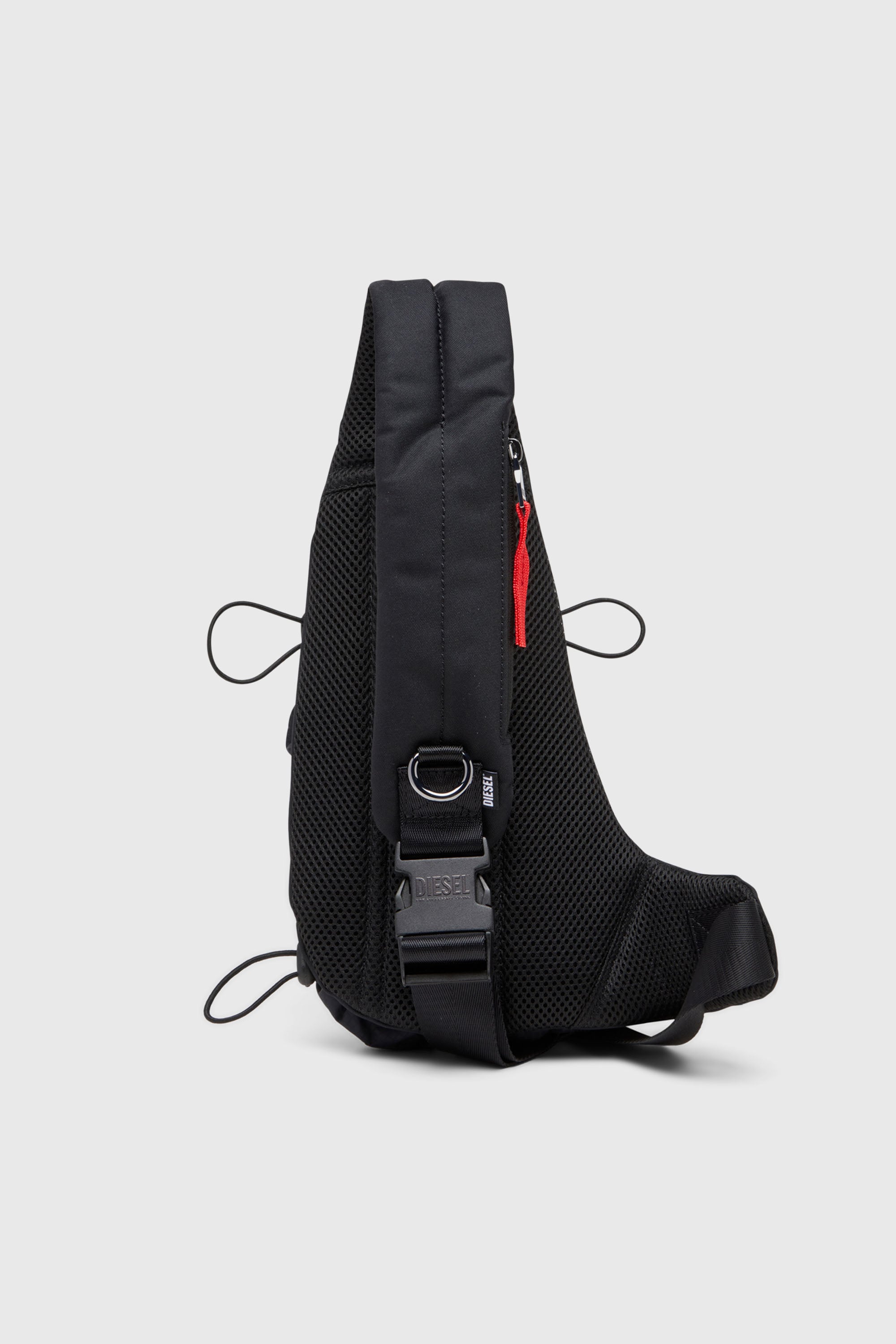 Diesel - ZIP-D CROSSBODY X, Herren Zip-D-Sling-Tasche aus kariertem Jacquard-Shell in Schwarz - 2