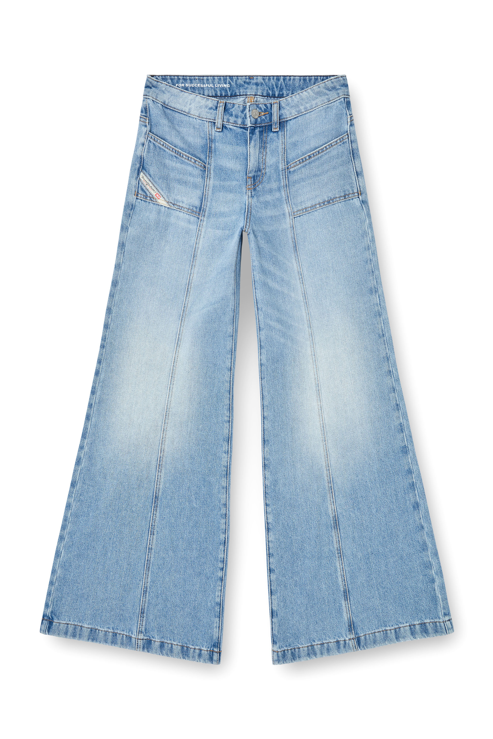 Diesel - Damen Flare Jeans D-Akii 0CLBA, Hellblau - 3