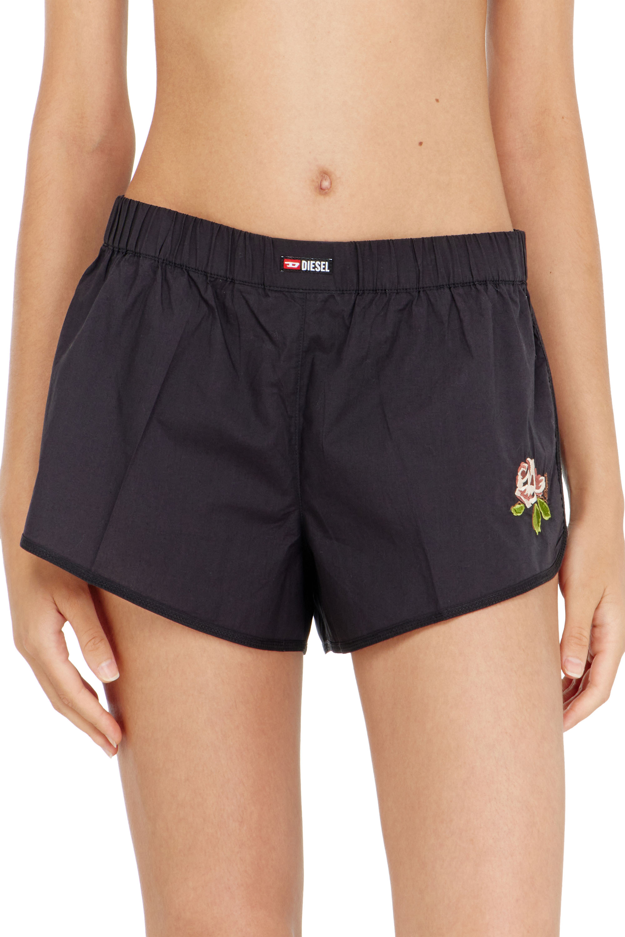 Diesel - ELOISE-D-CORE, Damen Boxershorts aus Baumwolle mit Blumenstickerei in null - 2