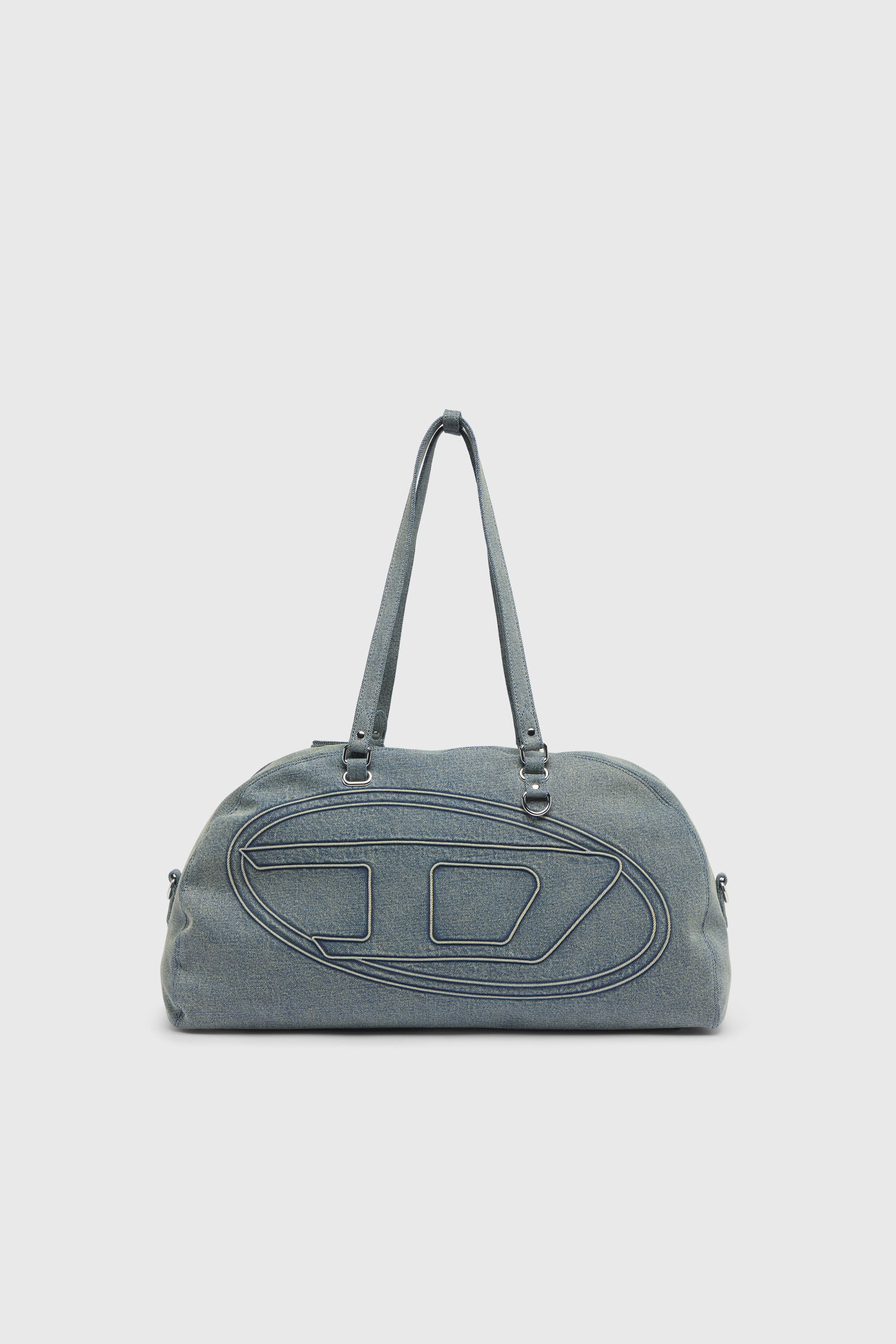 Diesel - 1DR DOME SOFT DUFFLE XL, Unisex 1DR Dome-Duffle-Tasche aus Denim mit Oval D Logo in Hellblau - 1