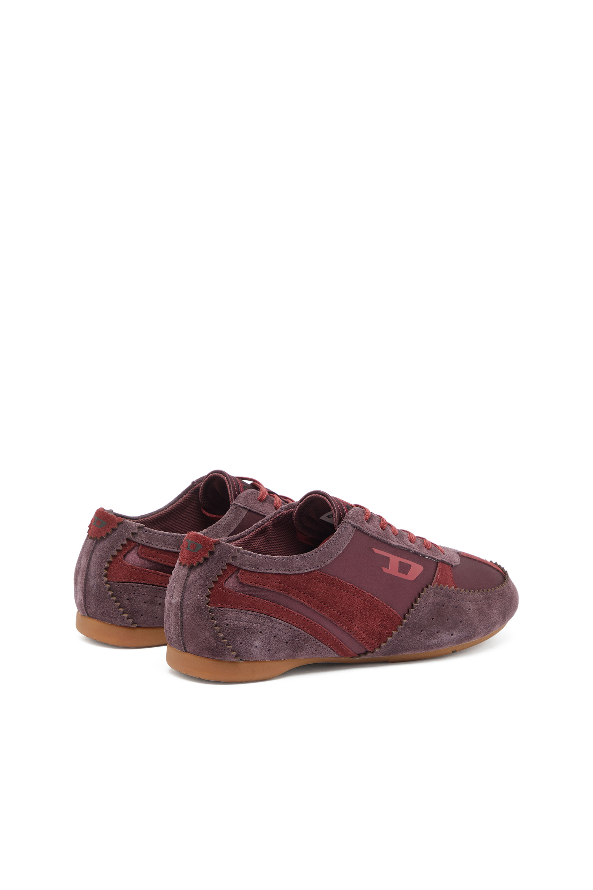 Diesel - D-MILE LOW II W, Damen D-Mile &ndash; Flat-Sneakers mit Wildleder-Overlays in Burgunderrot - 3