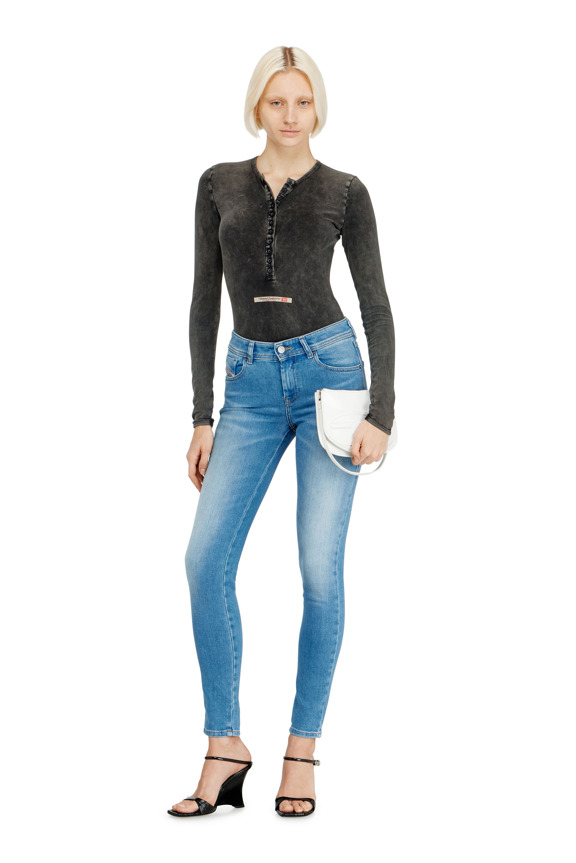 Diesel - Damen Skinny Jeans 2017 Slandy 09L94, Hellblau - 1