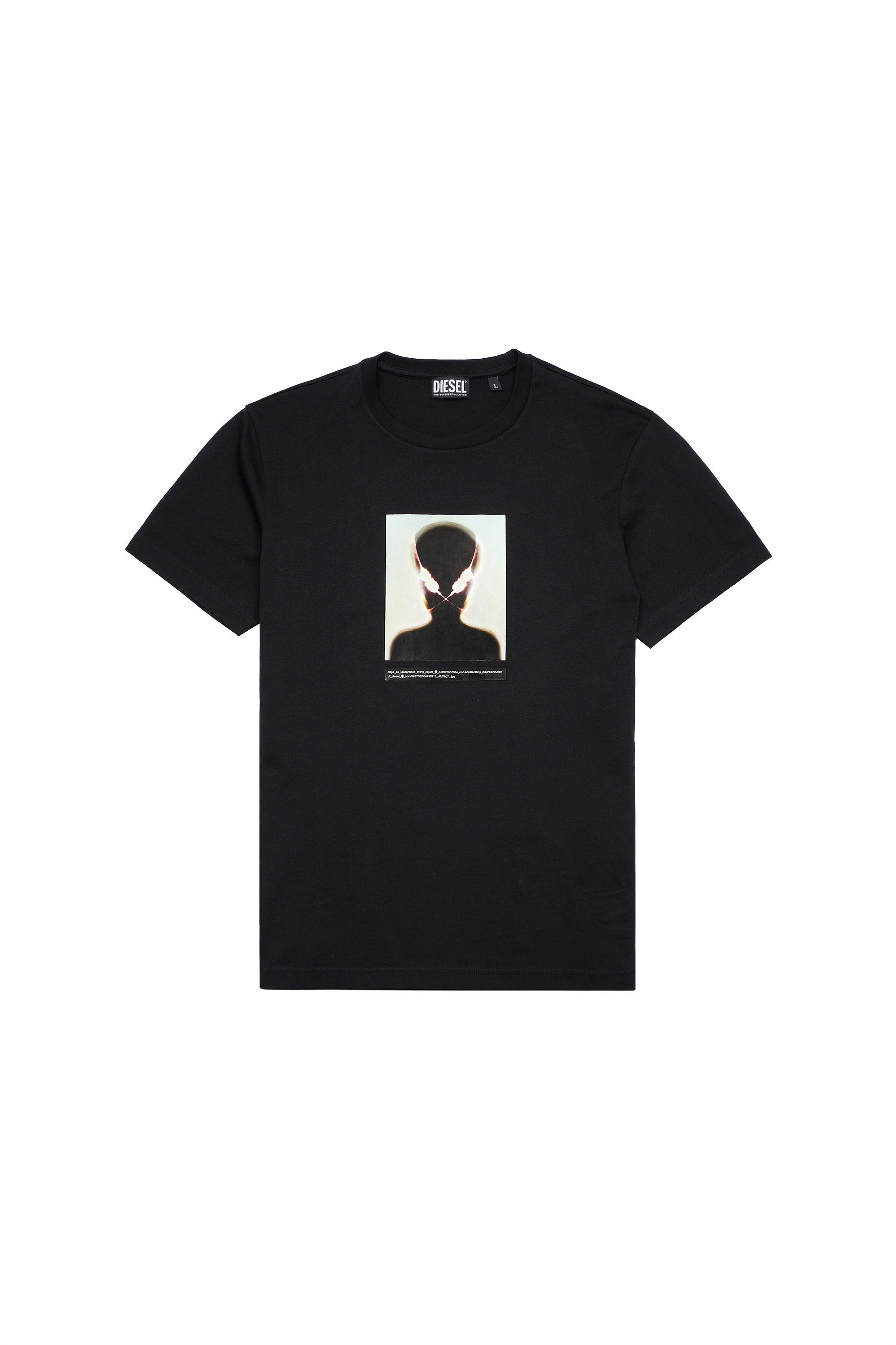 T-DIEGOS-SLITS-B81, Schwarz - T-Shirts