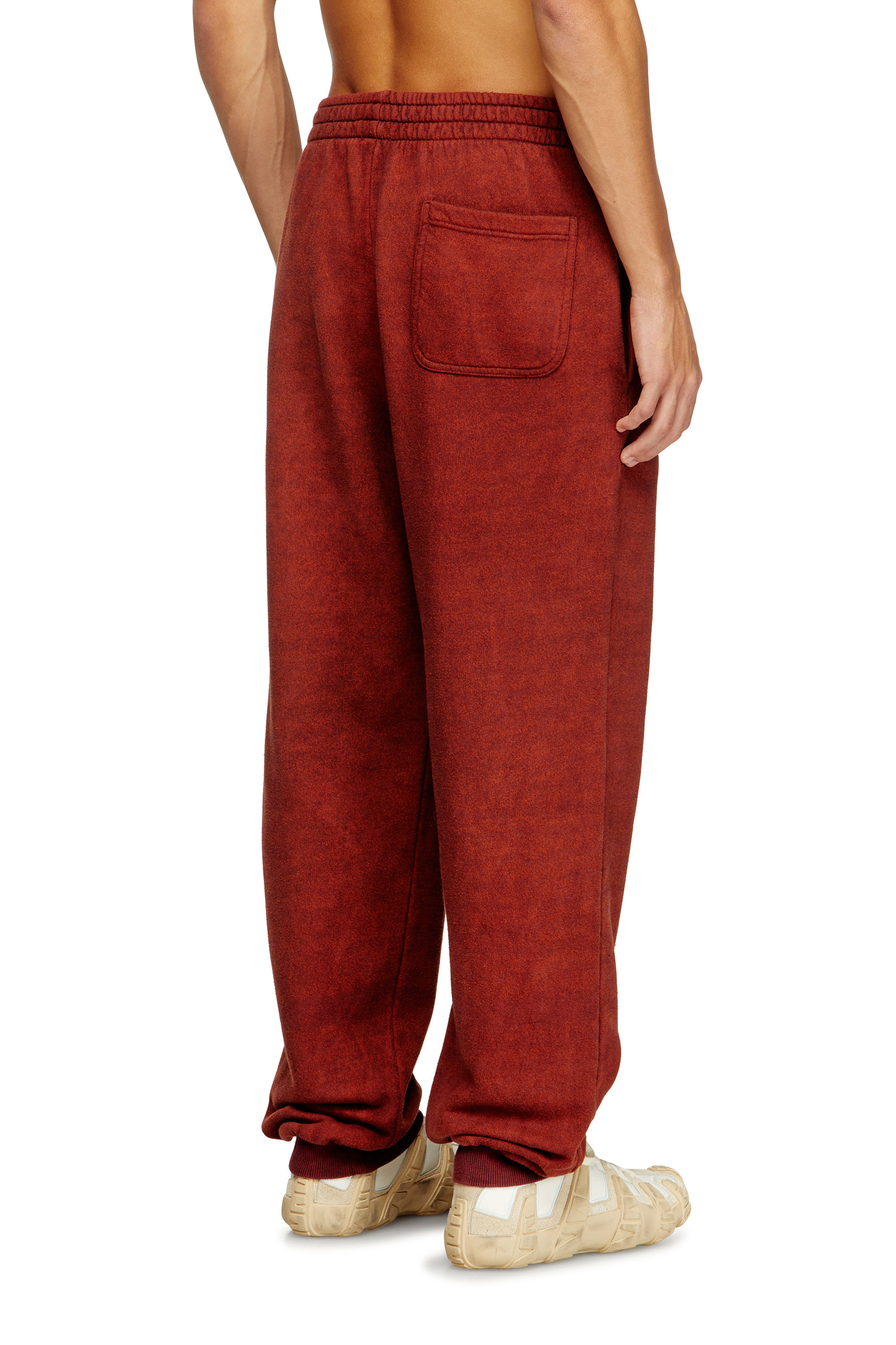 P-MARKY-CUFF, Red Diesel - P-MARKY-CUFF, Man's Drawstring pants with ribbed trim in Red - 3