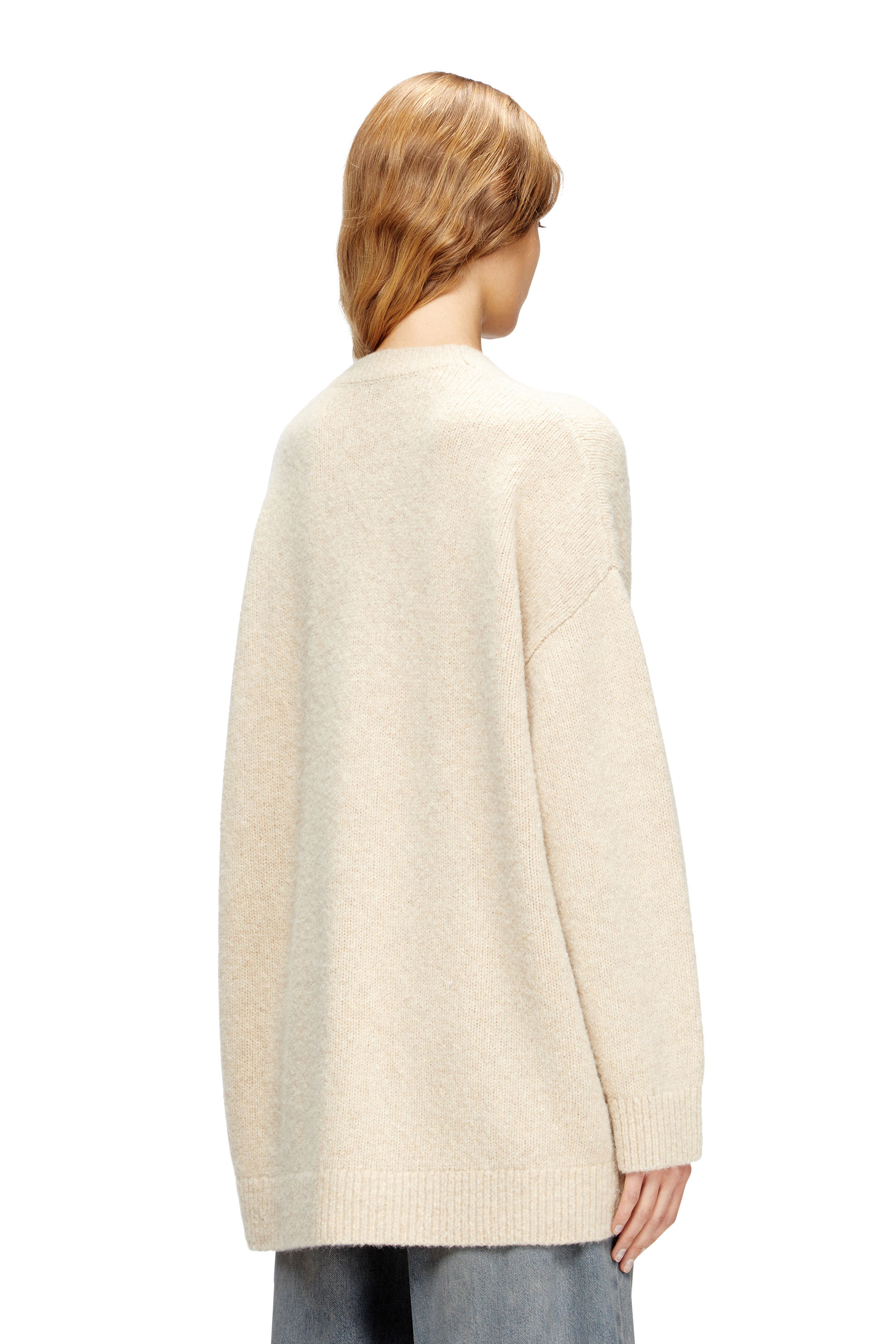 Diesel - M-AREELA, Damen Cardigan aus Woll- und Alpakamischung in Beige - 4