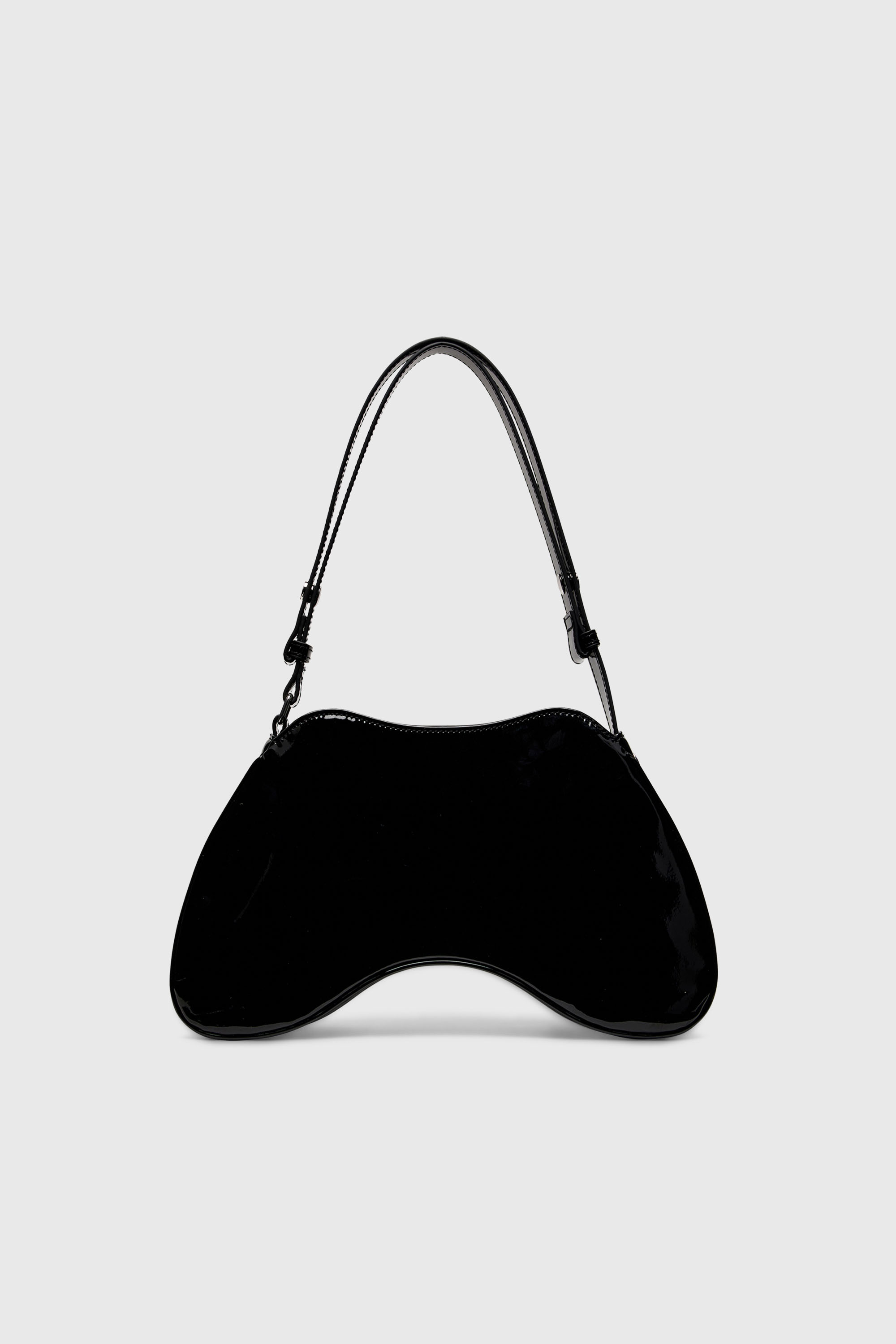 Diesel - PLAY SHOULDER, Damen Play-Gl&auml;nzende Schultertasche in Schwarz - 3