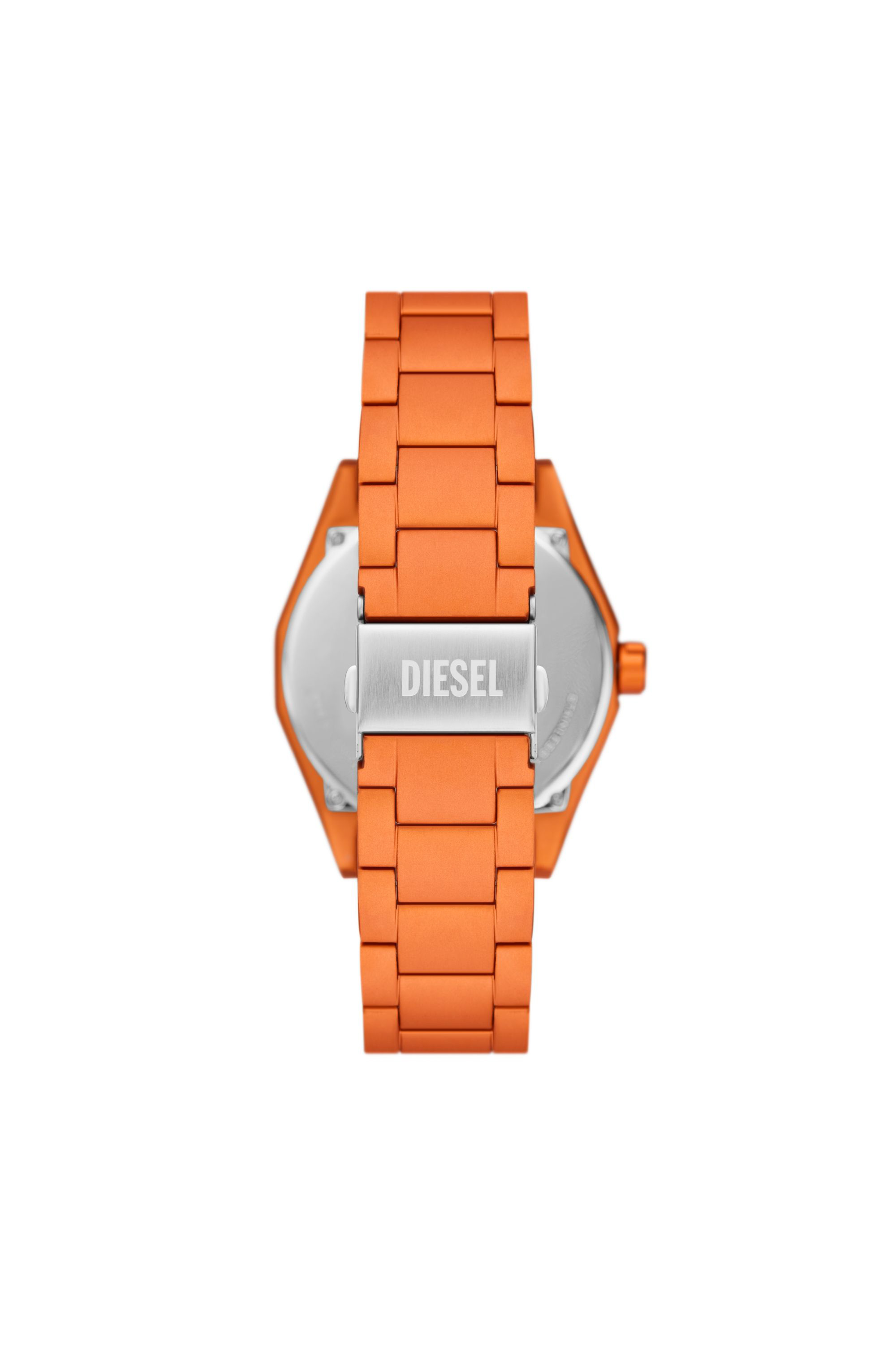 Diesel - DZ2209, Herren Scraper Armbanduhr aus orangem Aluminium mit drei Zeigern in Orange - Image 2