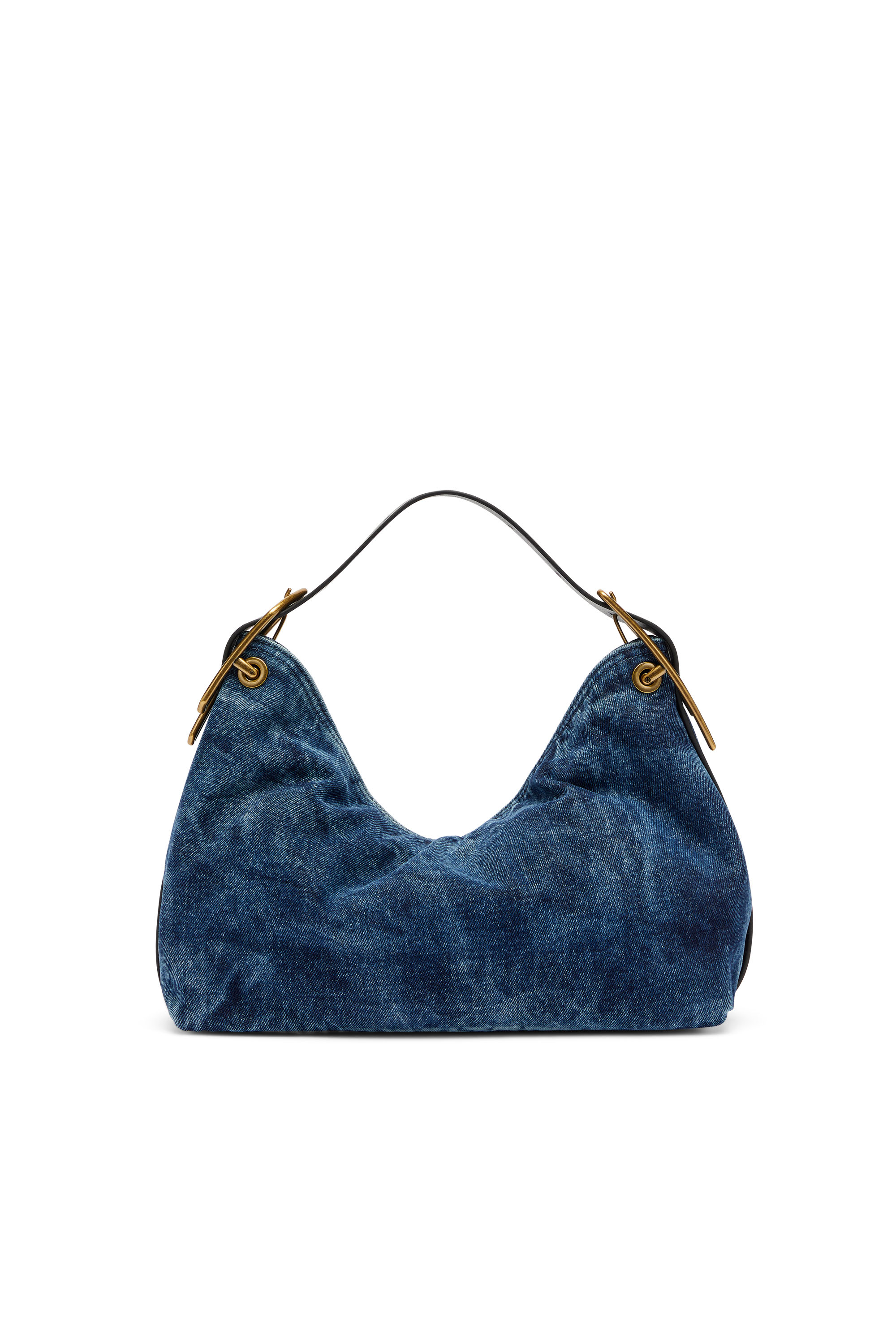 Diesel - D-LINE SHOULDER, Damen D-Line-Denim Schultertasche in Mittelblau - 4