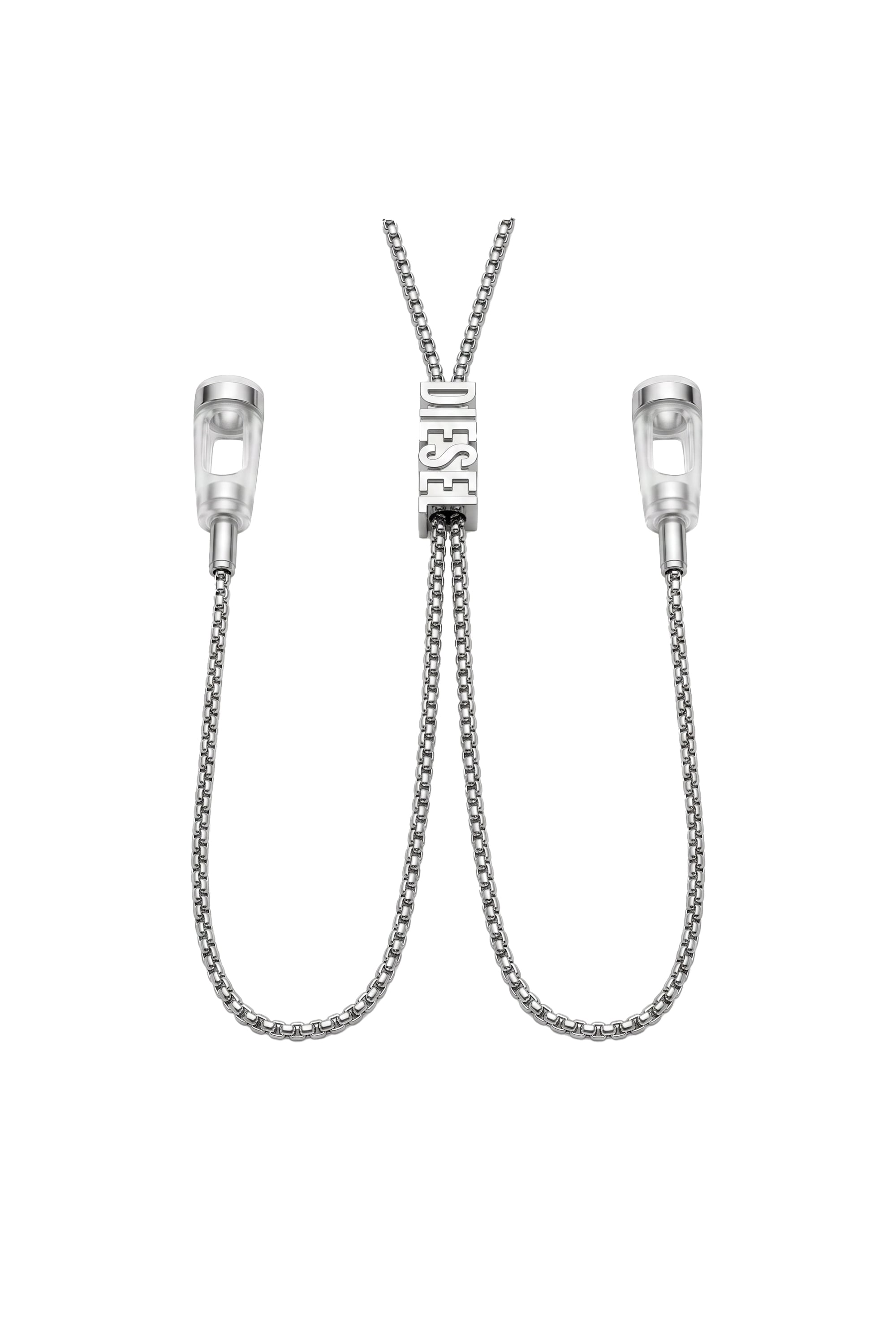 Diesel - 60669 EARBUDS CHAIN EARBUNDS CHAIN, Unisex D Chain Halskette f&uuml;r Ohrh&ouml;rer in Silber - 2